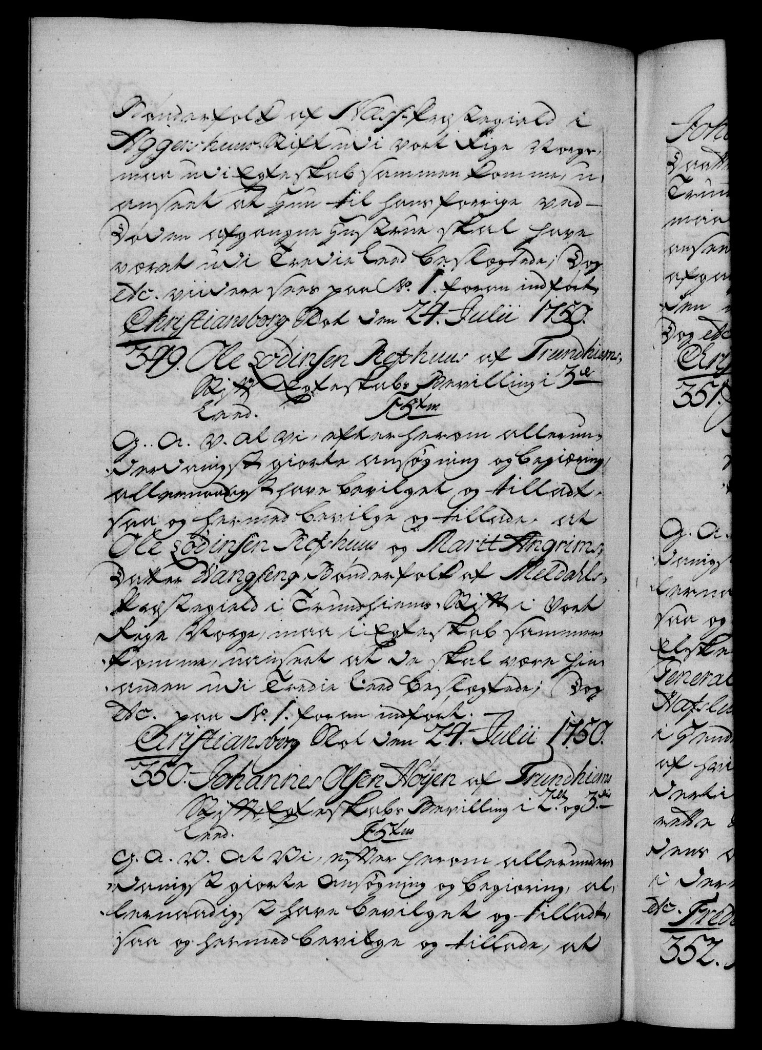 Danske Kanselli 1572-1799, RA/EA-3023/F/Fc/Fca/Fcaa/L0036: Norske registre, 1749-1750, s. 580b