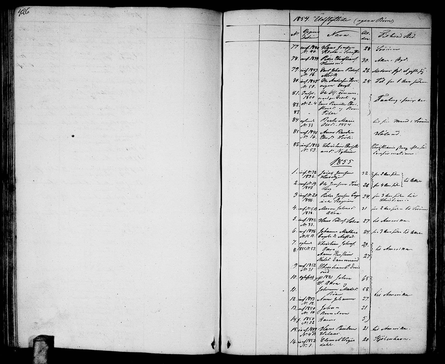 Aurskog prestekontor Kirkebøker, SAO/A-10304a/G/Ga/L0002: Klokkerbok nr. I 2, 1829-1857, s. 426