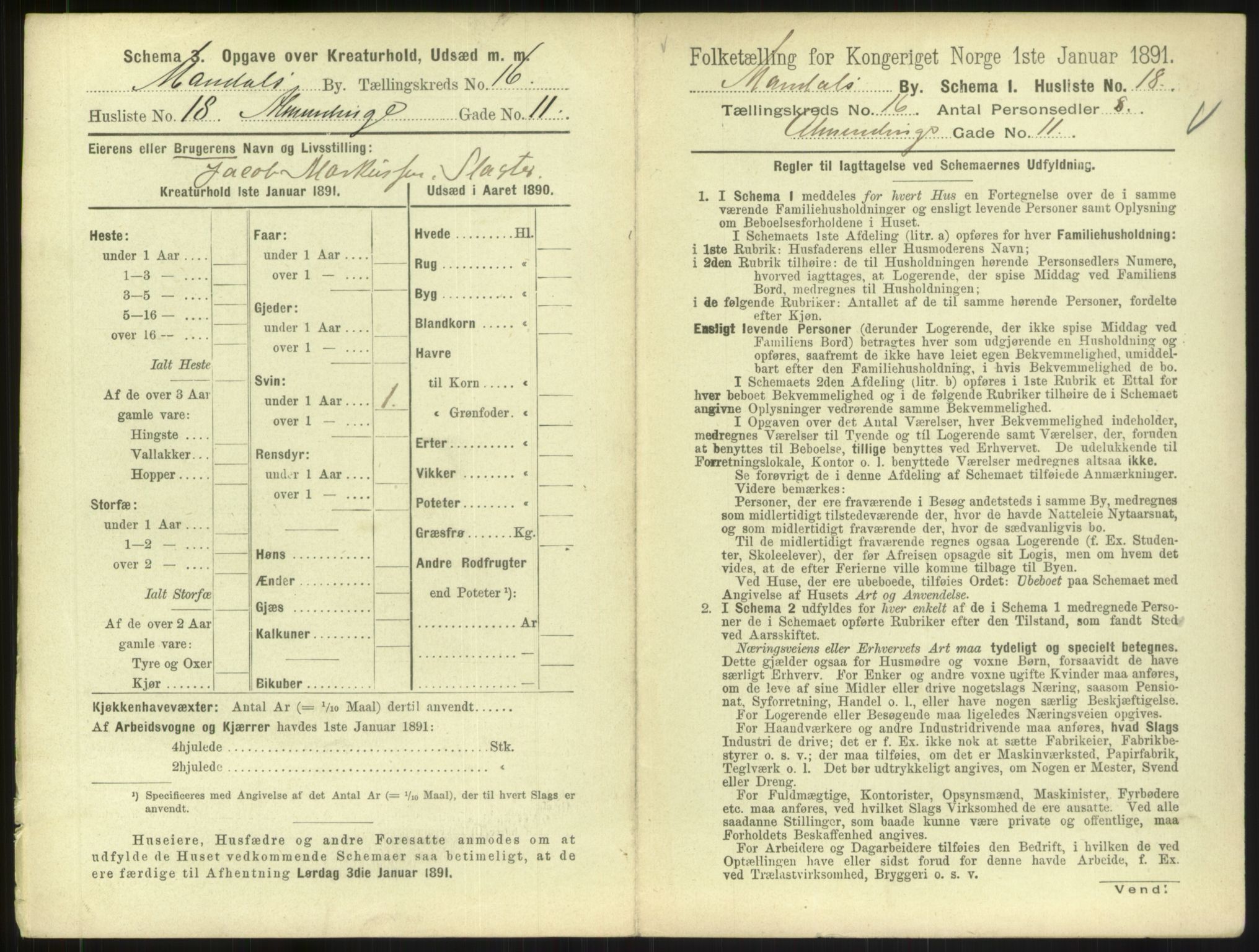 RA, Folketelling 1891 for 1002 Mandal ladested, 1891, s. 769