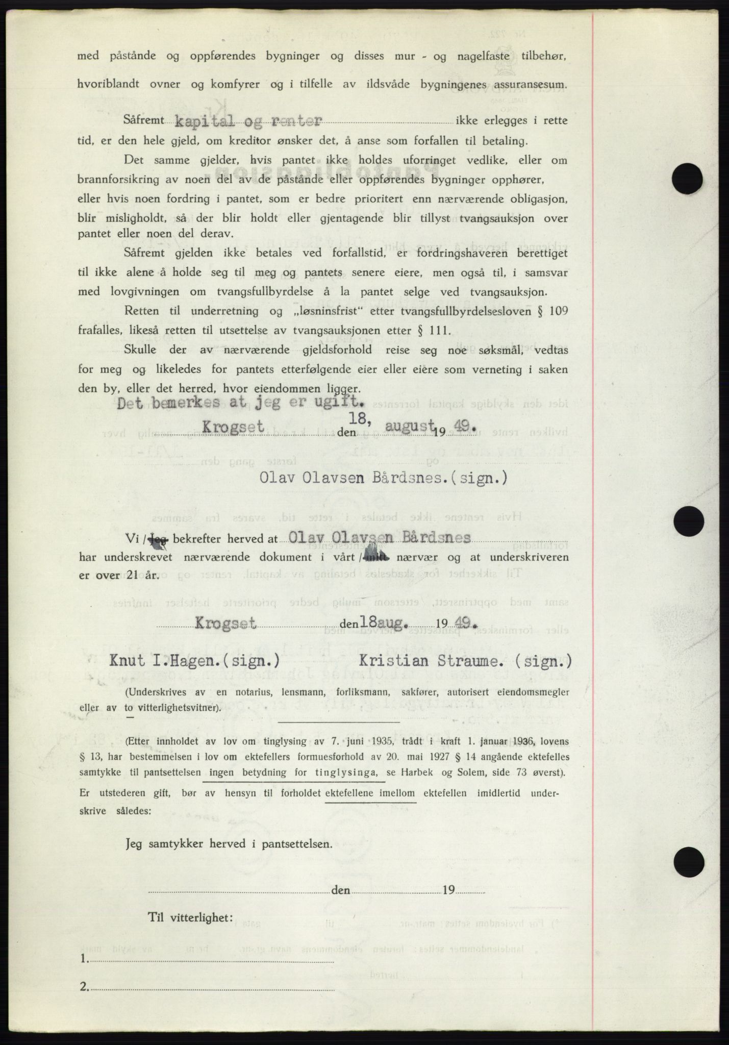 Romsdal sorenskriveri, AV/SAT-A-4149/1/2/2C: Pantebok nr. B4, 1948-1949, Dagboknr: 2570/1949