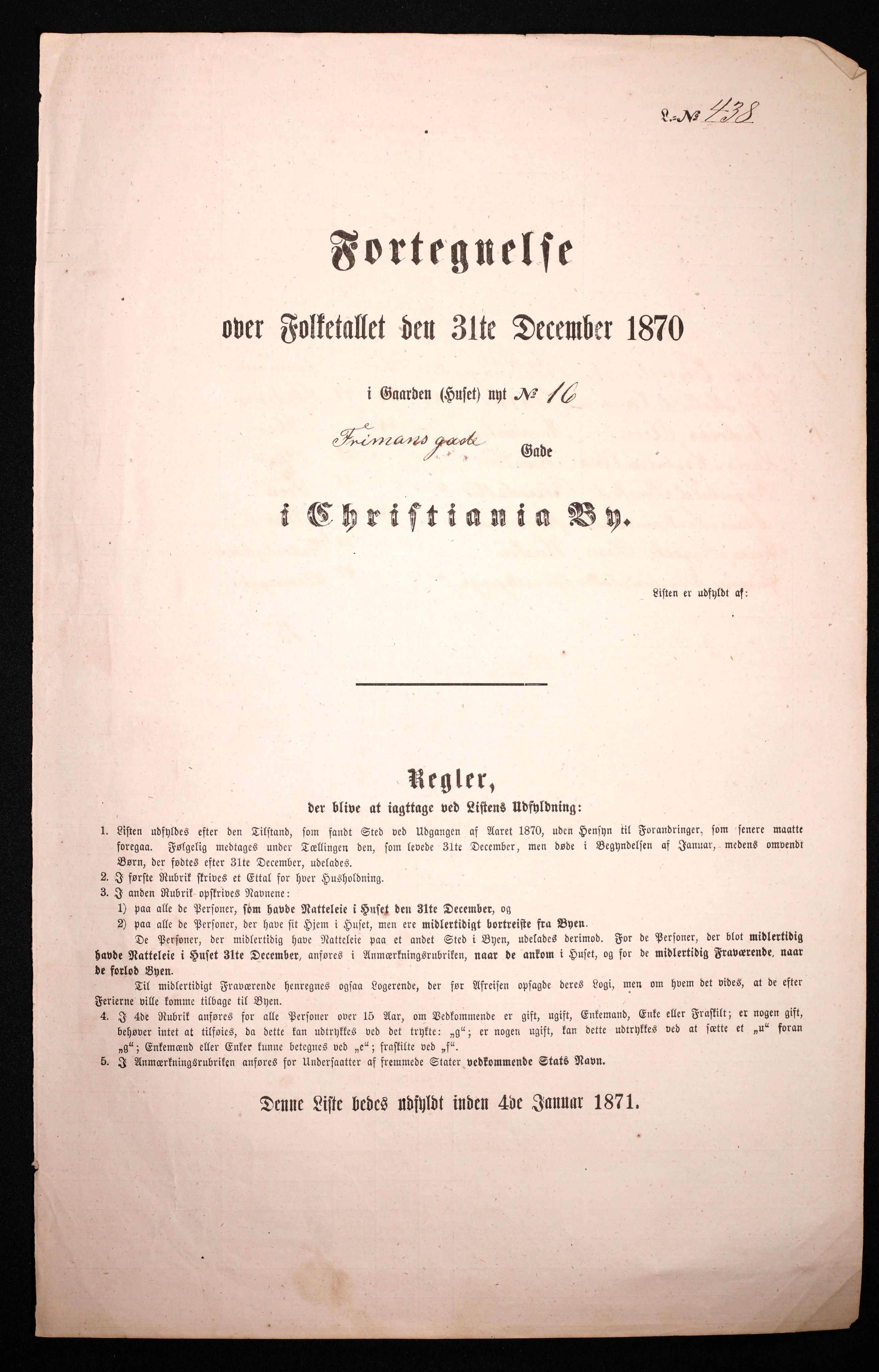 RA, Folketelling 1870 for 0301 Kristiania kjøpstad, 1870, s. 1064