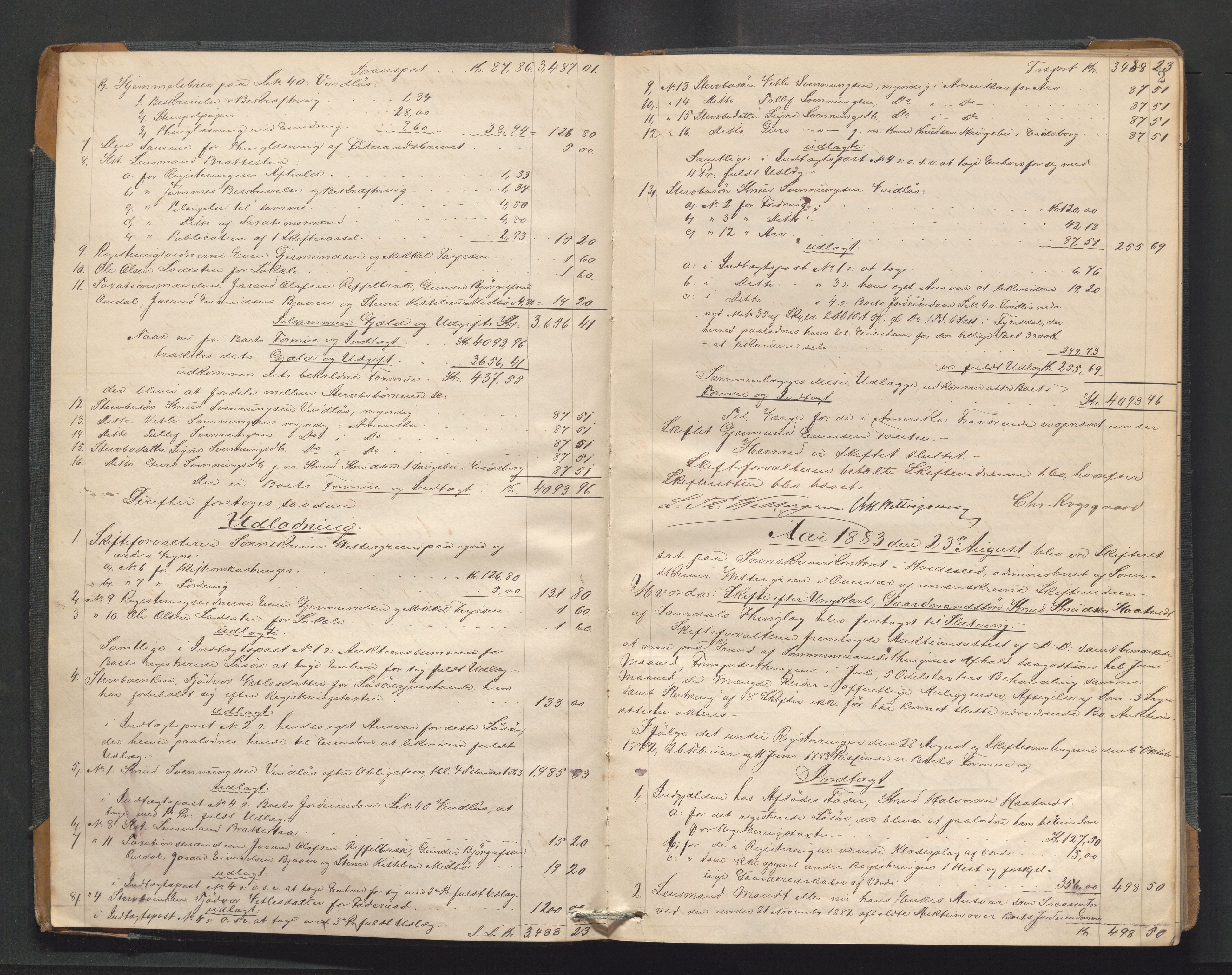 Vest-Telemark sorenskriveri, AV/SAKO-A-134/H/Ha/Hac/L0008: Skifteutlodningsprotokoll, 1883-1888, s. 1b-2a