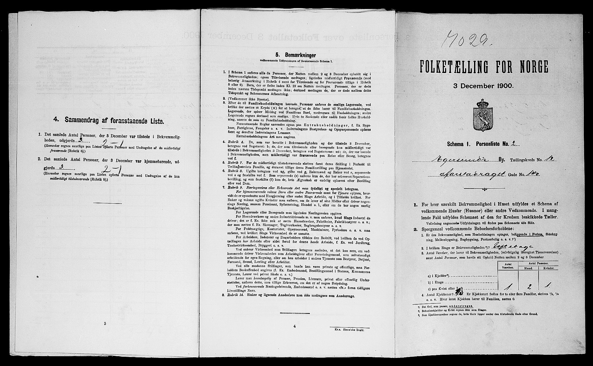 SAST, Folketelling 1900 for 1101 Egersund ladested, 1900, s. 2273