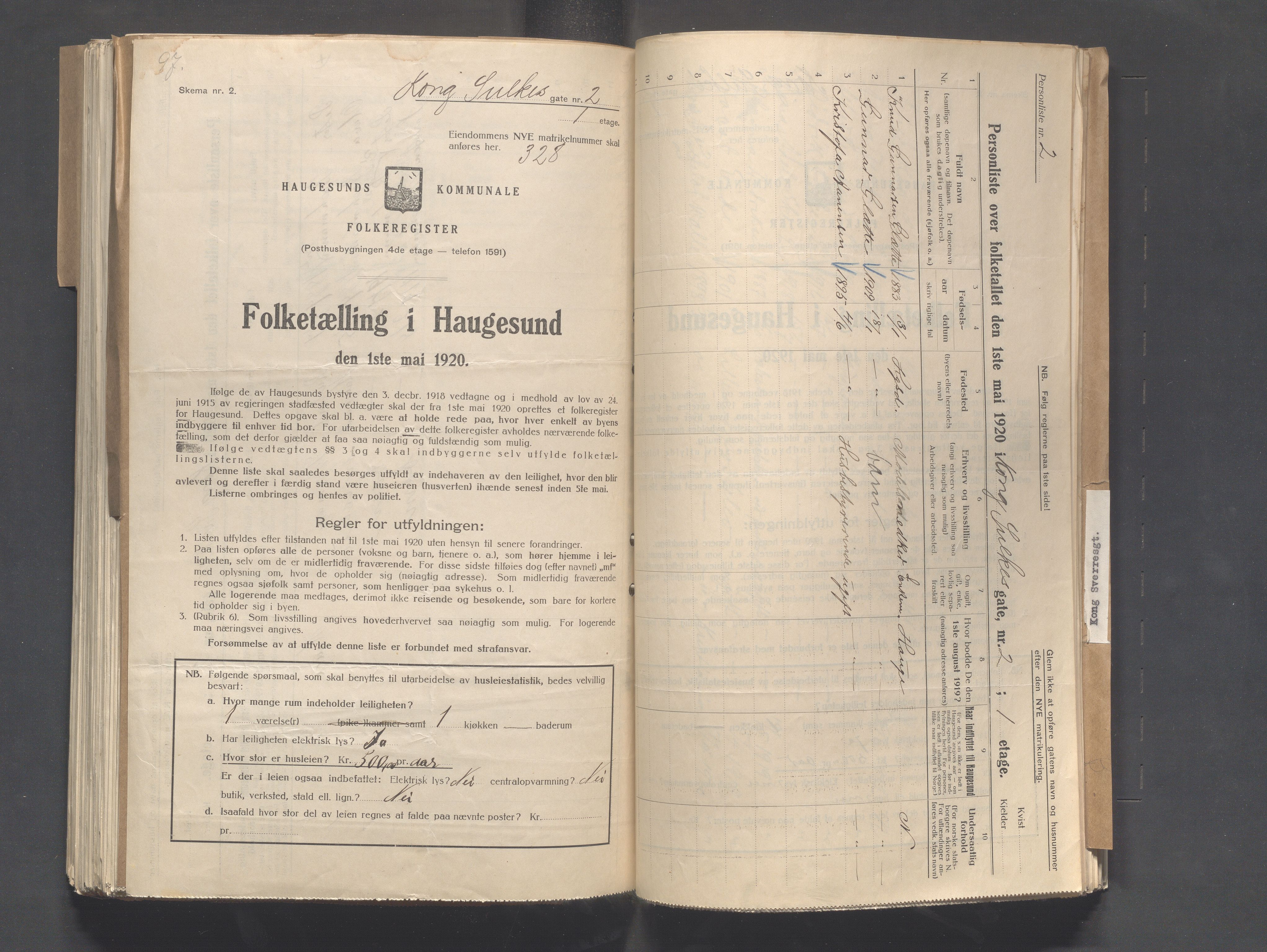 IKAR, Kommunal folketelling 1.5.1920 for Haugesund, 1920, s. 2772