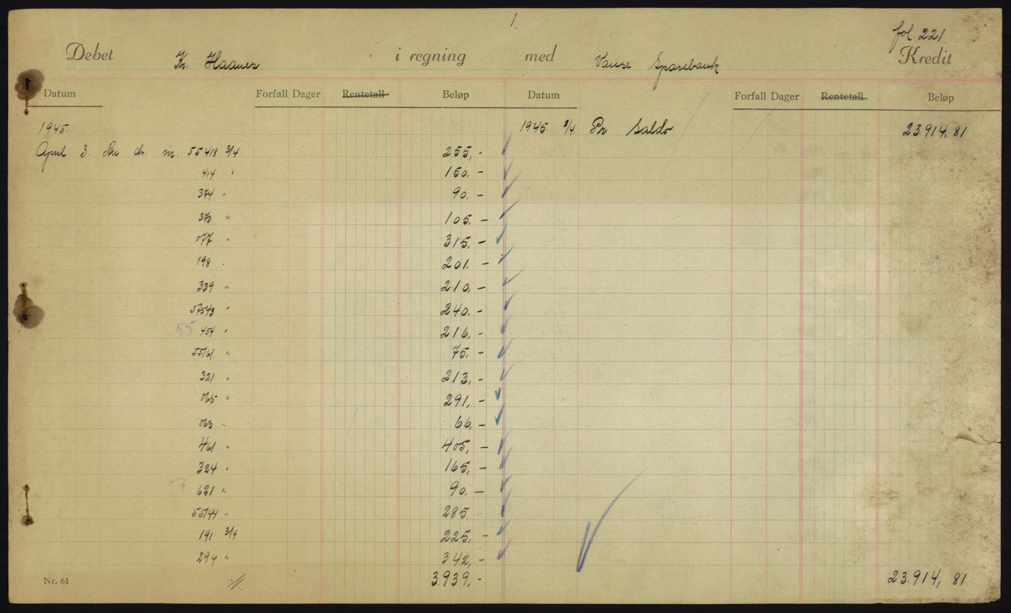 Forsvarsdepartementet, 10. kontor / Oppgjørskontoret, AV/RA-RAFA-1225/D/Db/L0180: Lista oppgjørskontor, 1942-1952, s. 1955