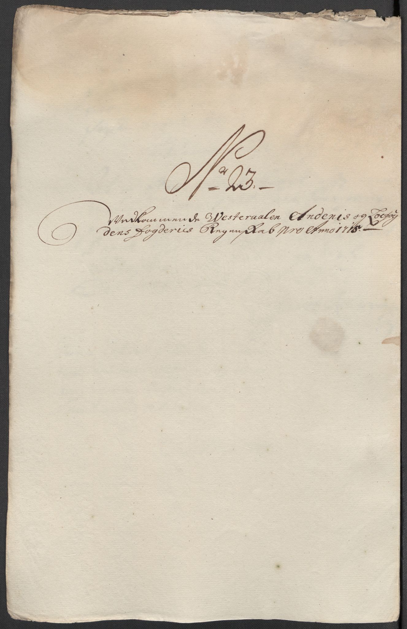 Rentekammeret inntil 1814, Reviderte regnskaper, Fogderegnskap, AV/RA-EA-4092/R67/L4681: Fogderegnskap Vesterålen, Andenes og Lofoten, 1715, s. 163