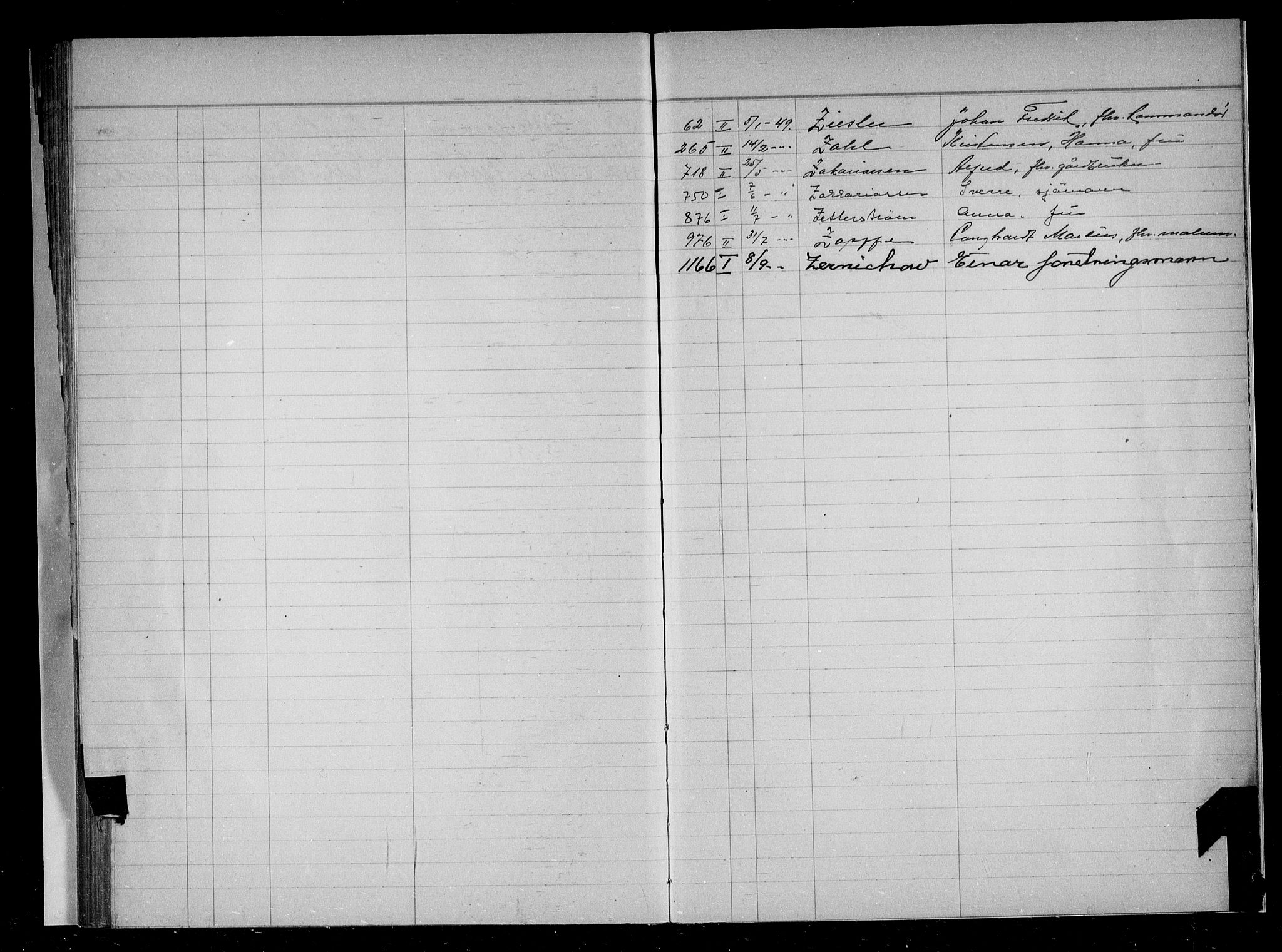 Oslo skifterett, AV/SAO-A-10383/F/Fa/Faa/L0049: Register til dødsfallsprotokollene, 1949