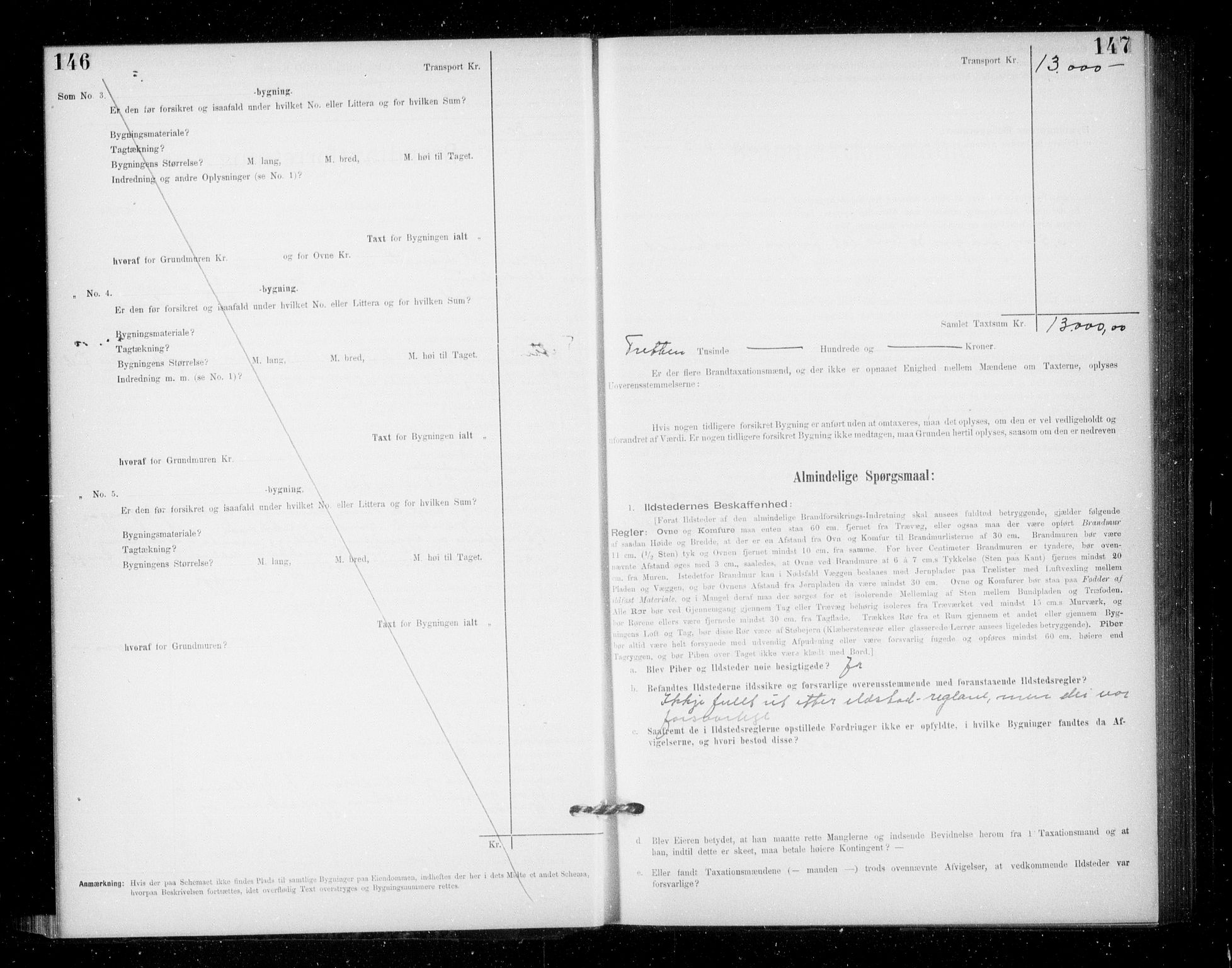 Lensmannen i Jondal, SAB/A-33101/0012/L0005: Branntakstprotokoll, skjematakst, 1894-1951, s. 146-147