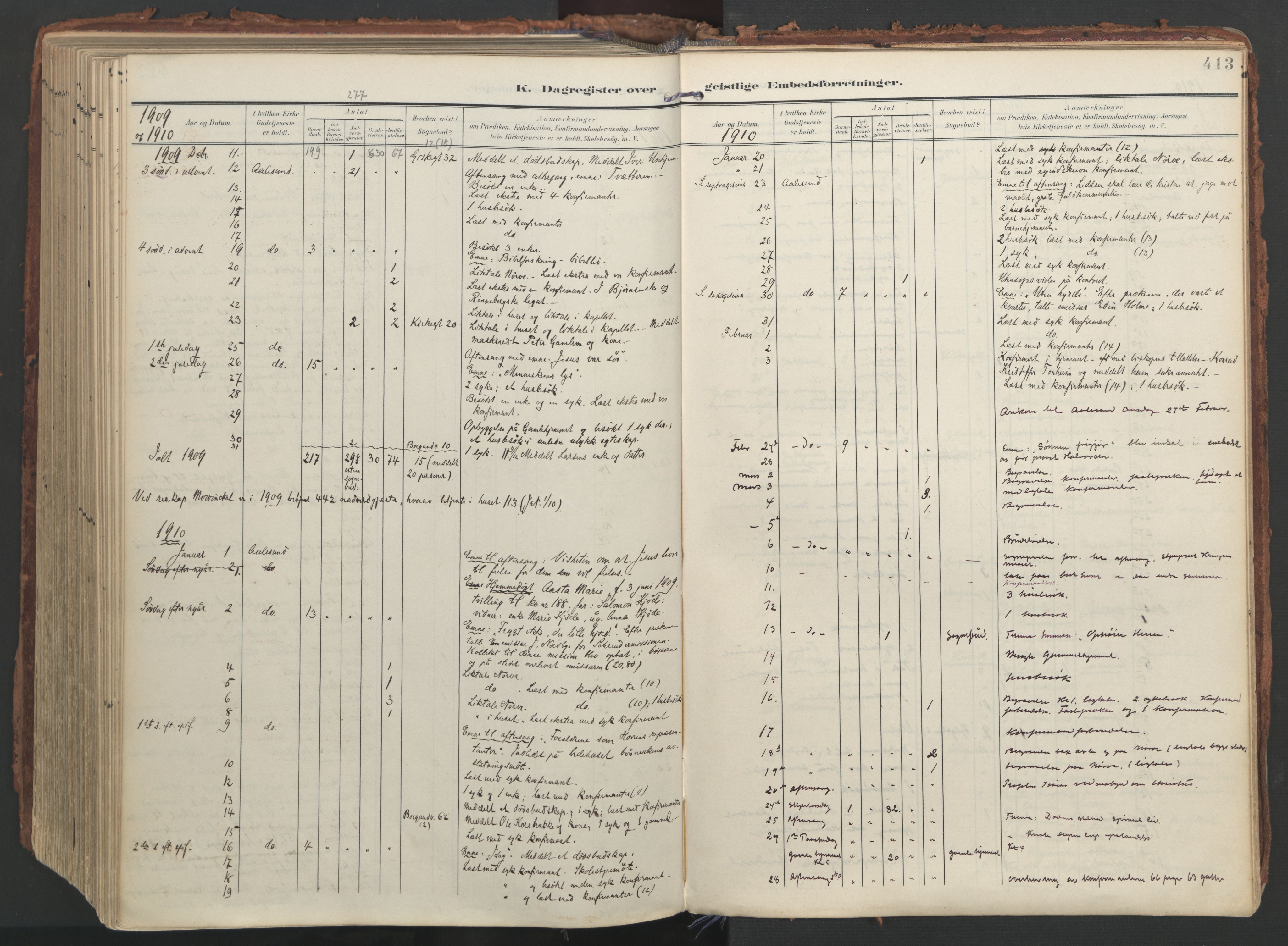 Ministerialprotokoller, klokkerbøker og fødselsregistre - Møre og Romsdal, SAT/A-1454/529/L0459: Ministerialbok nr. 529A09, 1904-1917, s. 413