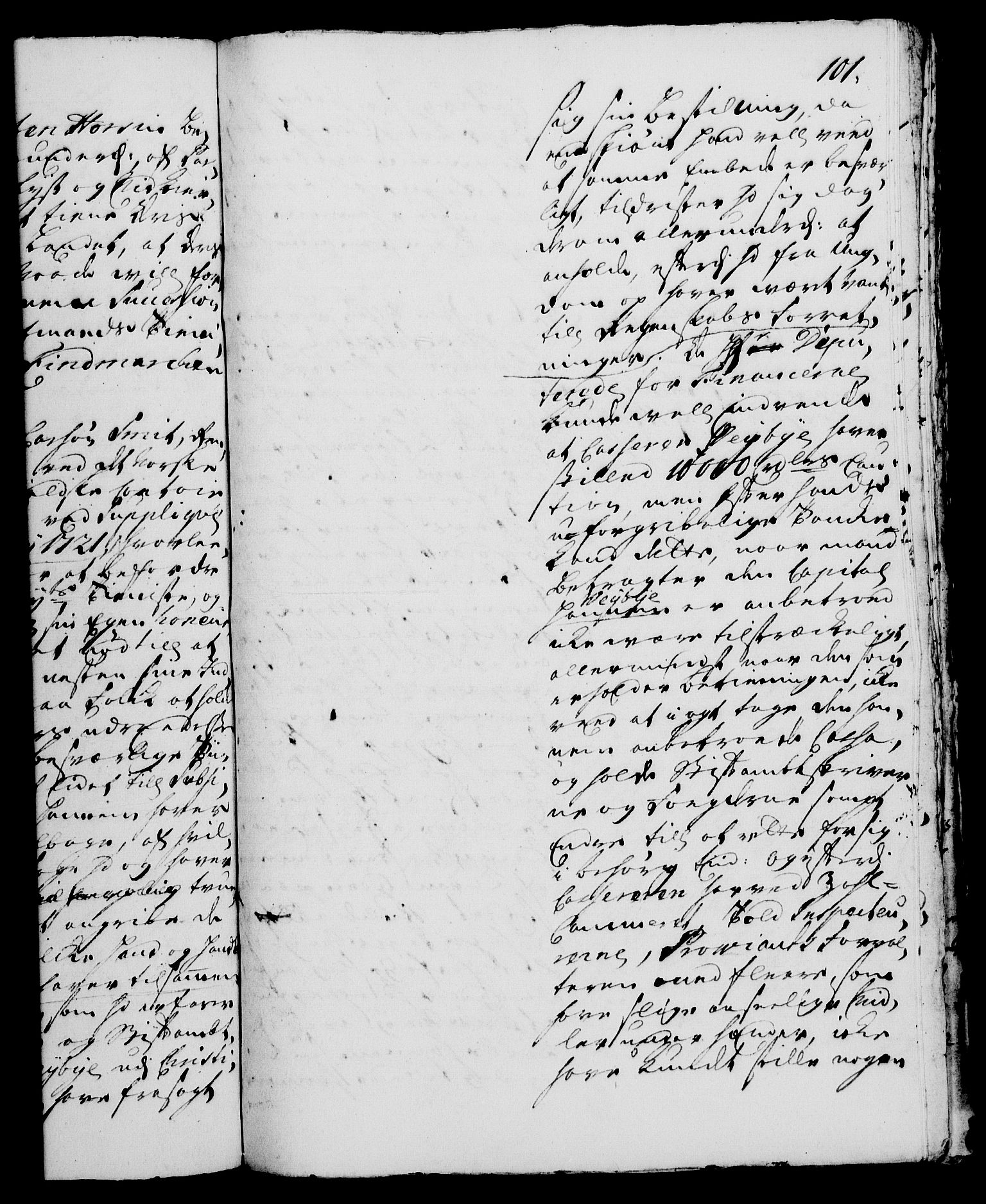 Rentekammeret, Kammerkanselliet, RA/EA-3111/G/Gh/Gha/L0004: Norsk ekstraktmemorialprotokoll, sak. 766-941 (merket RK 53.49), 1721, s. 101