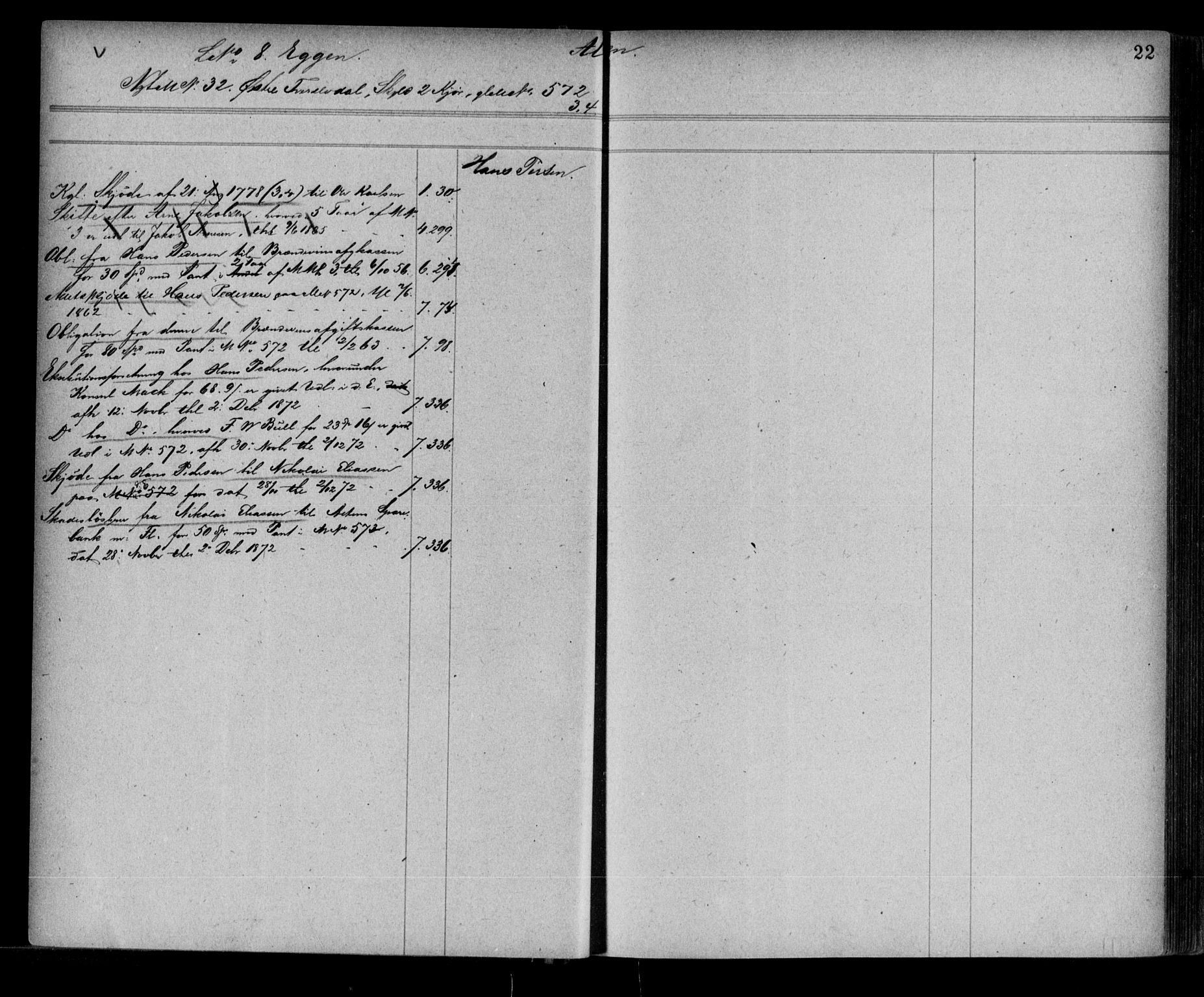 Alta fogderi/sorenskriveri, AV/SATØ-SATØ-5/1/K/Kb/Kba/L0008pantereg: Panteregister nr. 8, 1776, s. 22