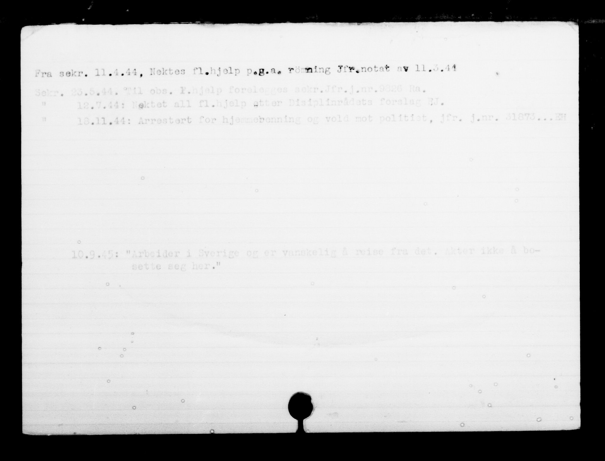 Den Kgl. Norske Legasjons Flyktningskontor, AV/RA-S-6753/V/Va/L0007: Kjesäterkartoteket.  Flyktningenr. 12700-15723, 1940-1945, s. 95