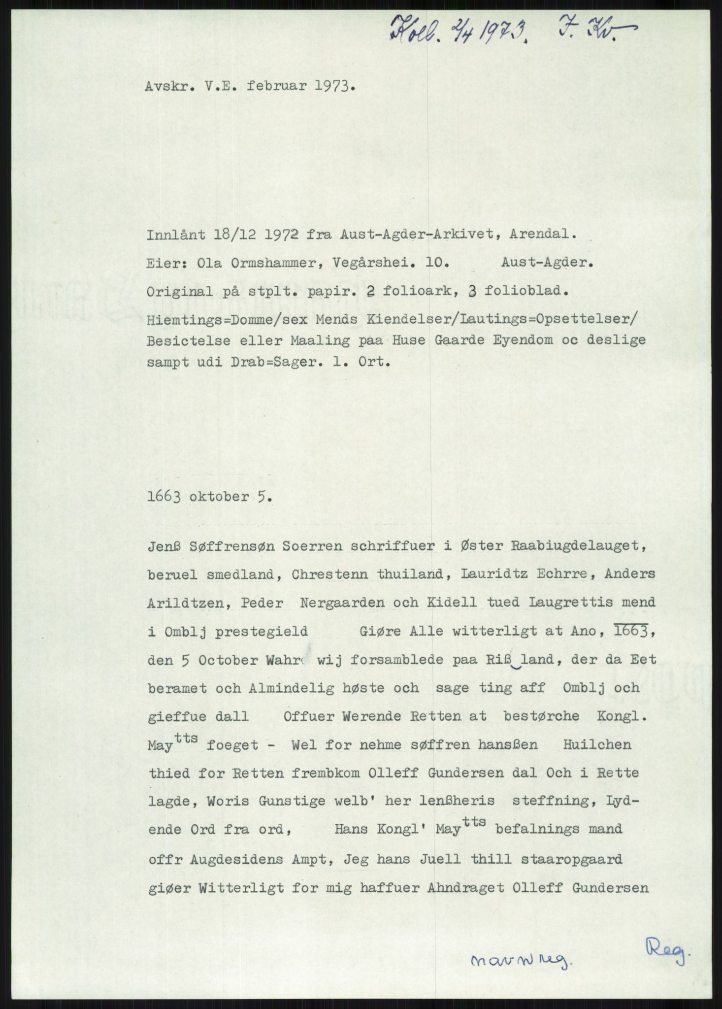 Samlinger til kildeutgivelse, Diplomavskriftsamlingen, RA/EA-4053/H/Ha, s. 3668