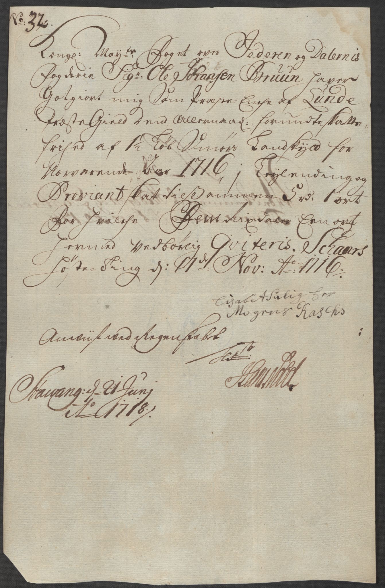 Rentekammeret inntil 1814, Reviderte regnskaper, Fogderegnskap, AV/RA-EA-4092/R46/L2740: Fogderegnskap Jæren og Dalane, 1715-1716, s. 426