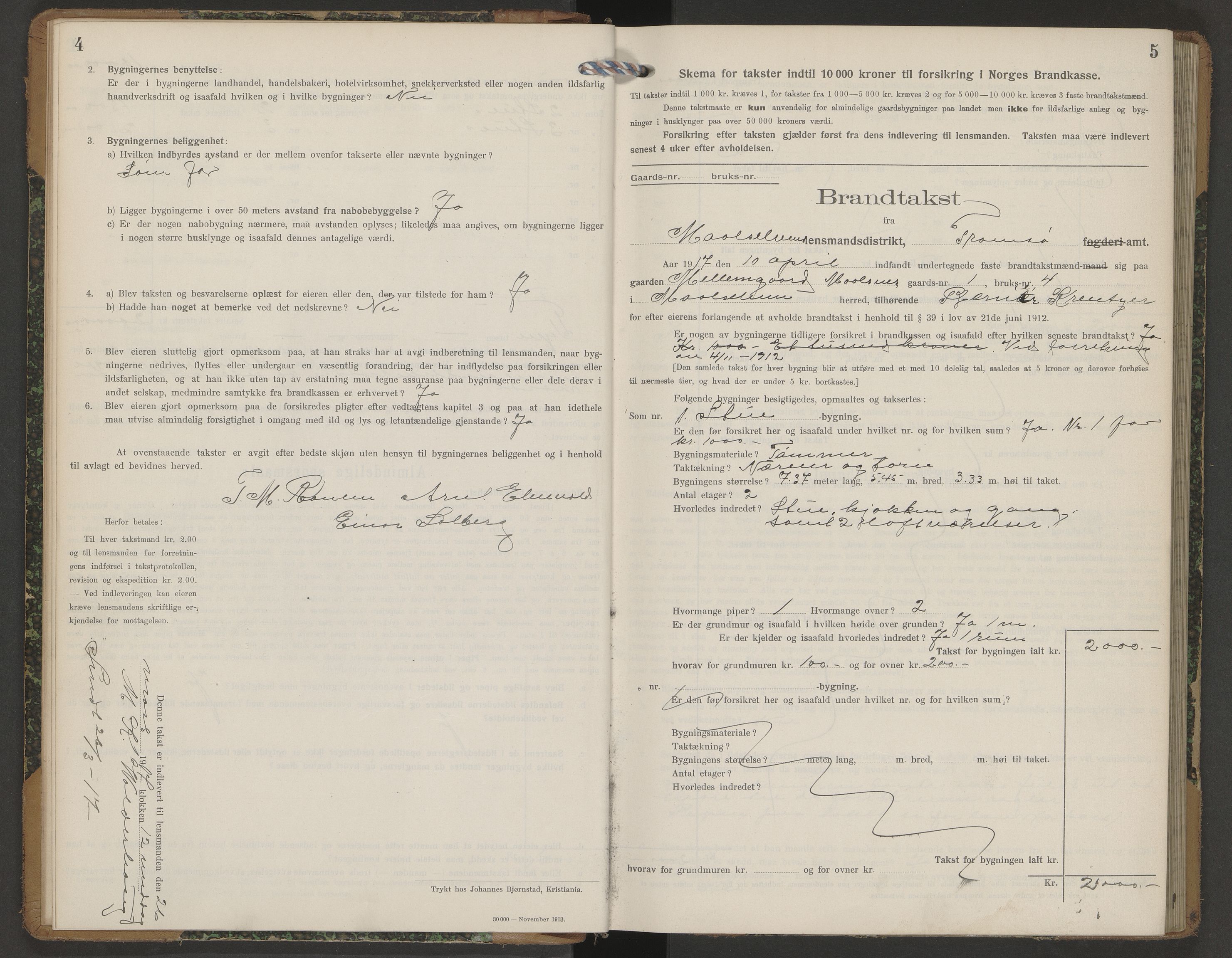 Målselv lensmannskontor, AV/SATØ-SATØ-68/F/Fp/Fpb/L0263: Branntakstprotokoll, 1917-1919