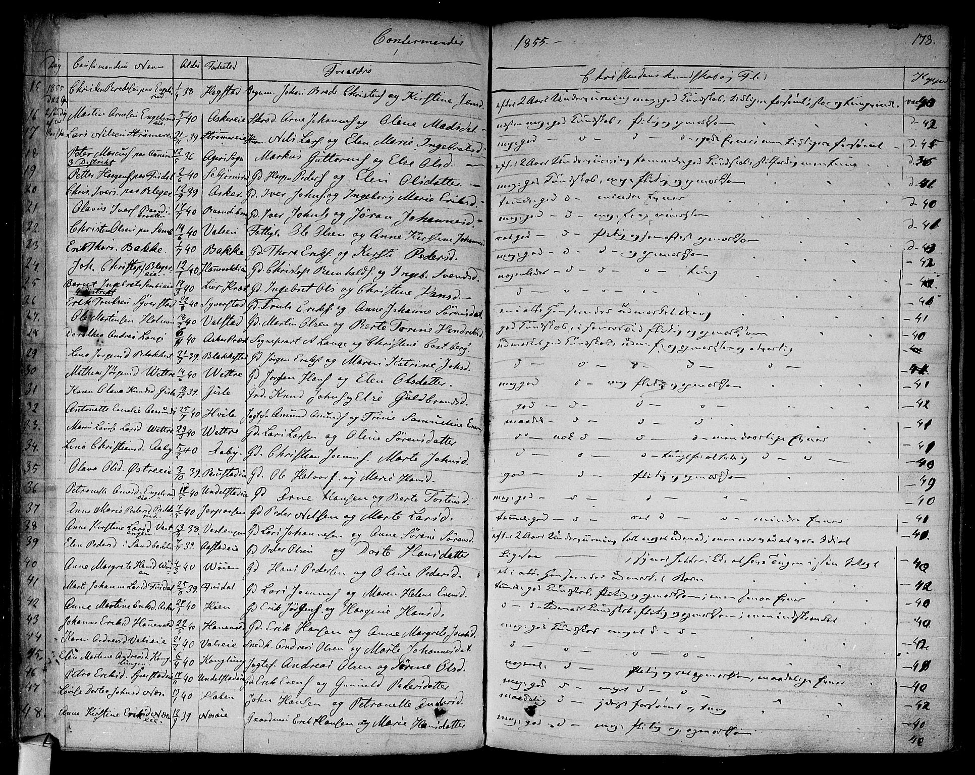 Asker prestekontor Kirkebøker, SAO/A-10256a/F/Fa/L0009: Ministerialbok nr. I 9, 1825-1878, s. 178