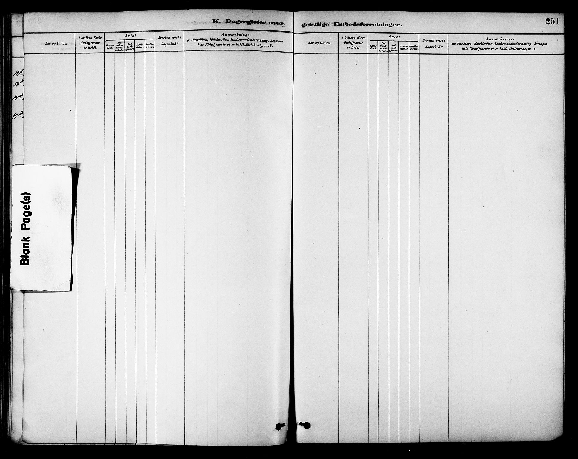 Ministerialprotokoller, klokkerbøker og fødselsregistre - Nordland, SAT/A-1459/885/L1204: Ministerialbok nr. 885A05, 1878-1892, s. 251