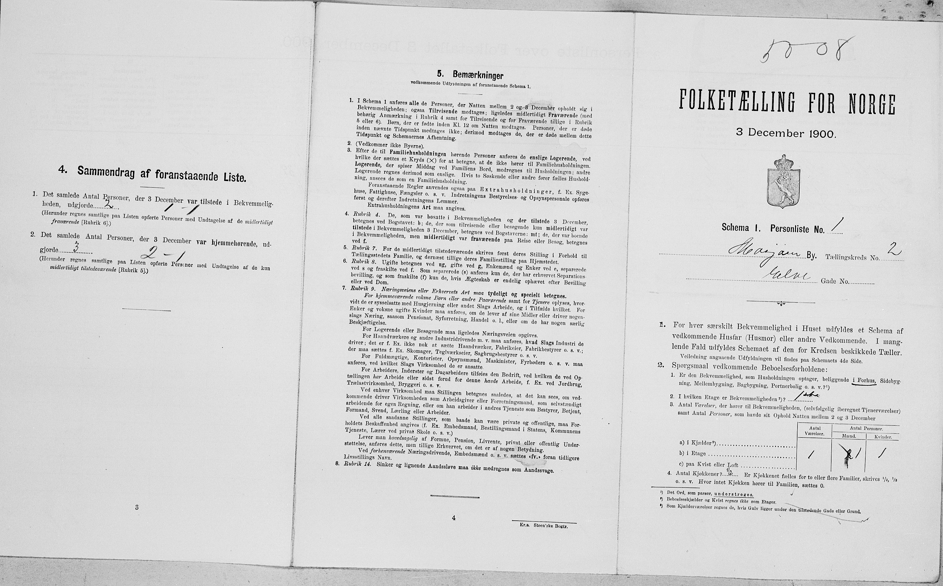 SAT, Folketelling 1900 for 1802 Mosjøen ladested, 1900, s. 503