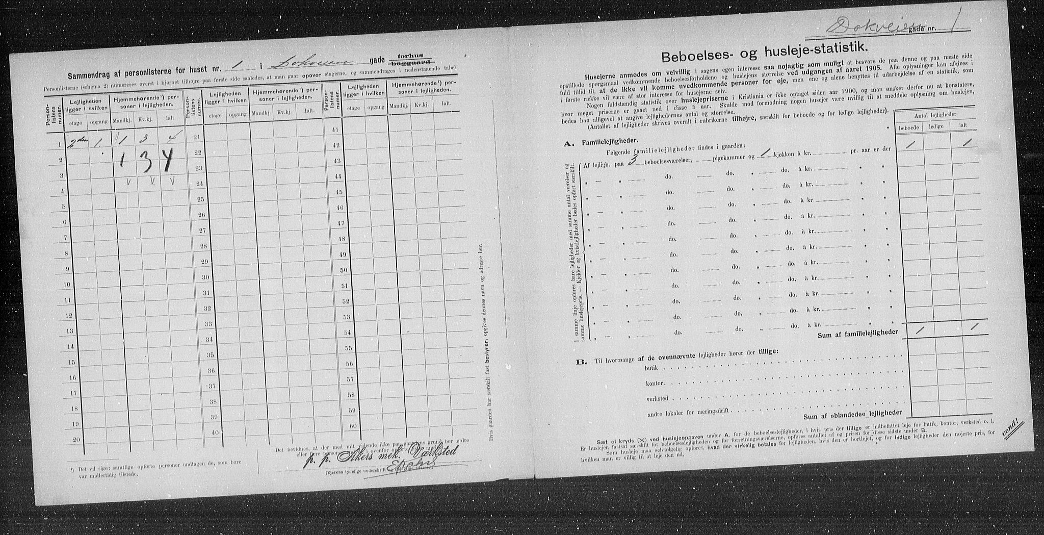 OBA, Kommunal folketelling 31.12.1905 for Kristiania kjøpstad, 1905, s. 8214