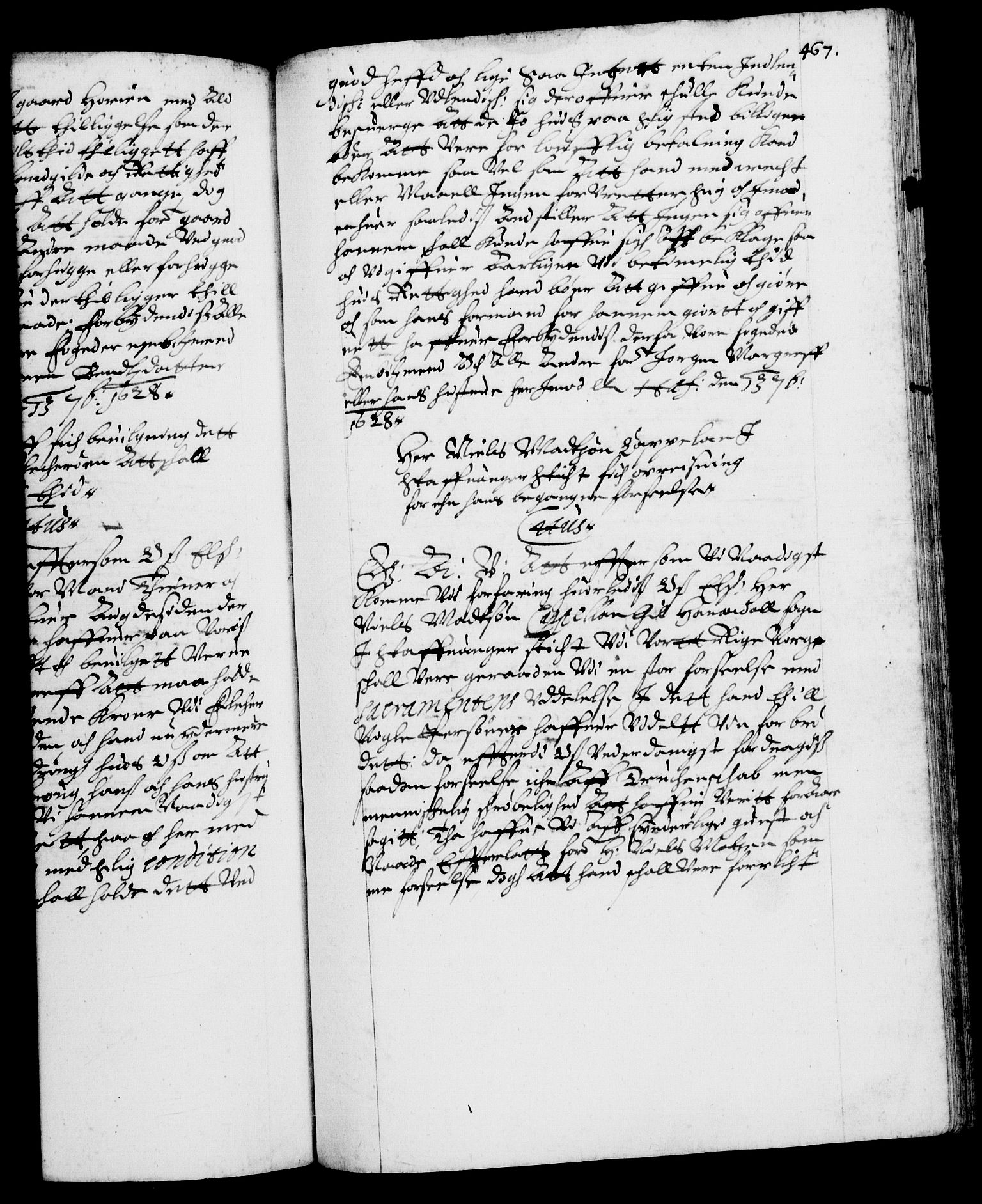 Danske Kanselli 1572-1799, AV/RA-EA-3023/F/Fc/Fca/Fcaa/L0004: Norske registre (mikrofilm), 1617-1630, s. 467a