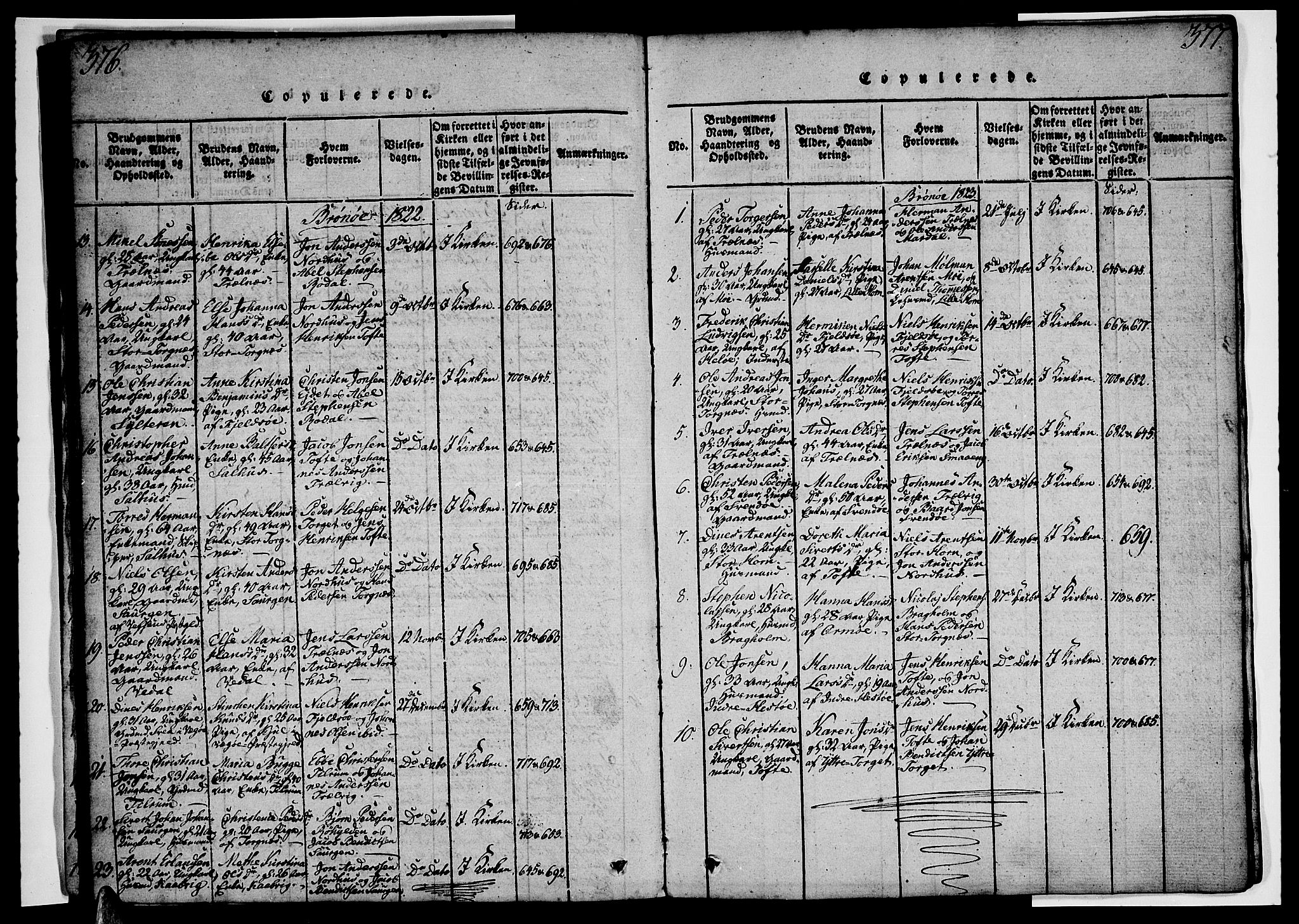 Ministerialprotokoller, klokkerbøker og fødselsregistre - Nordland, SAT/A-1459/813/L0197: Ministerialbok nr. 813A07, 1820-1833, s. 376-377