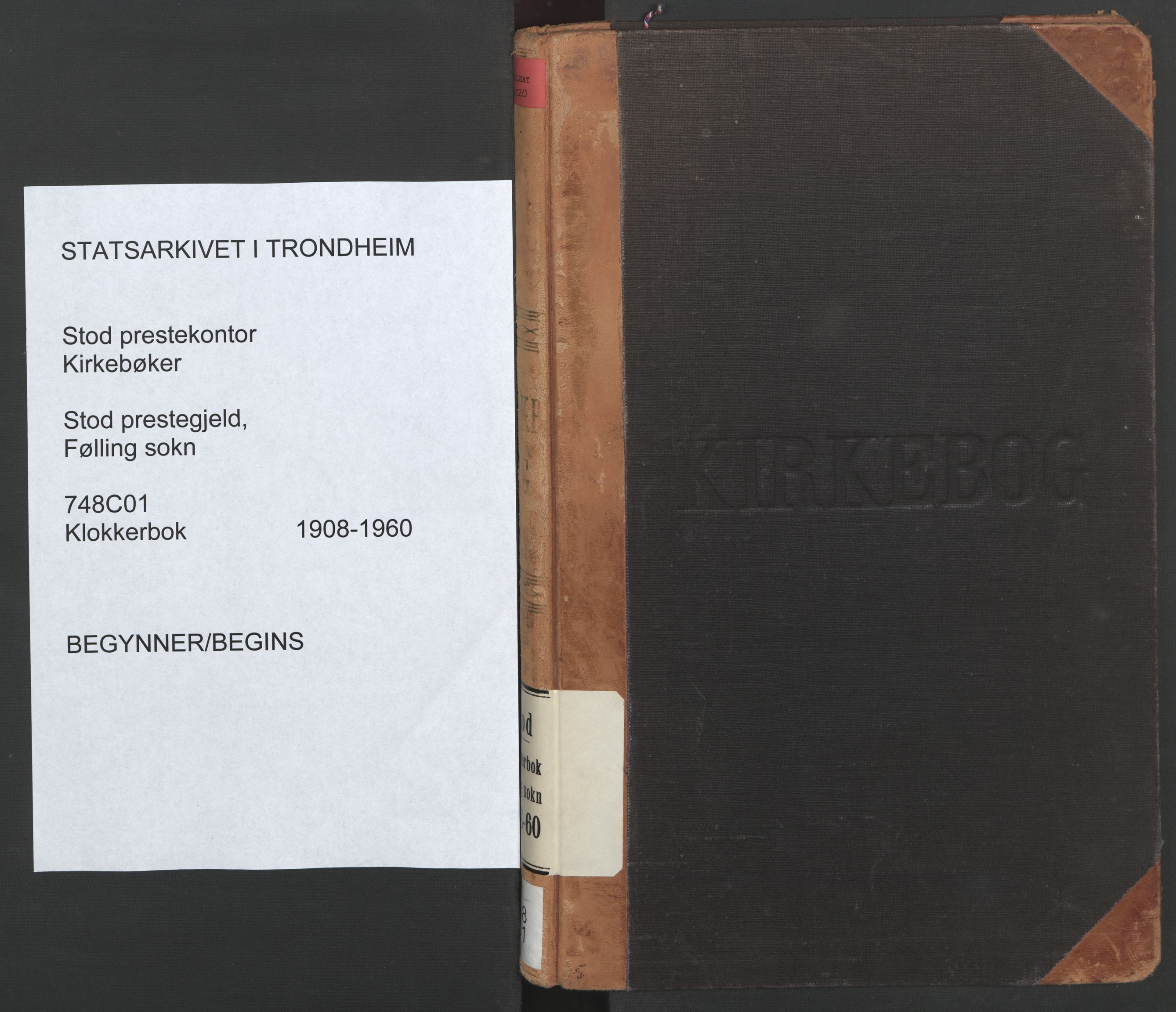 Ministerialprotokoller, klokkerbøker og fødselsregistre - Nord-Trøndelag, SAT/A-1458/748/L0465: Klokkerbok nr. 748C01, 1908-1960
