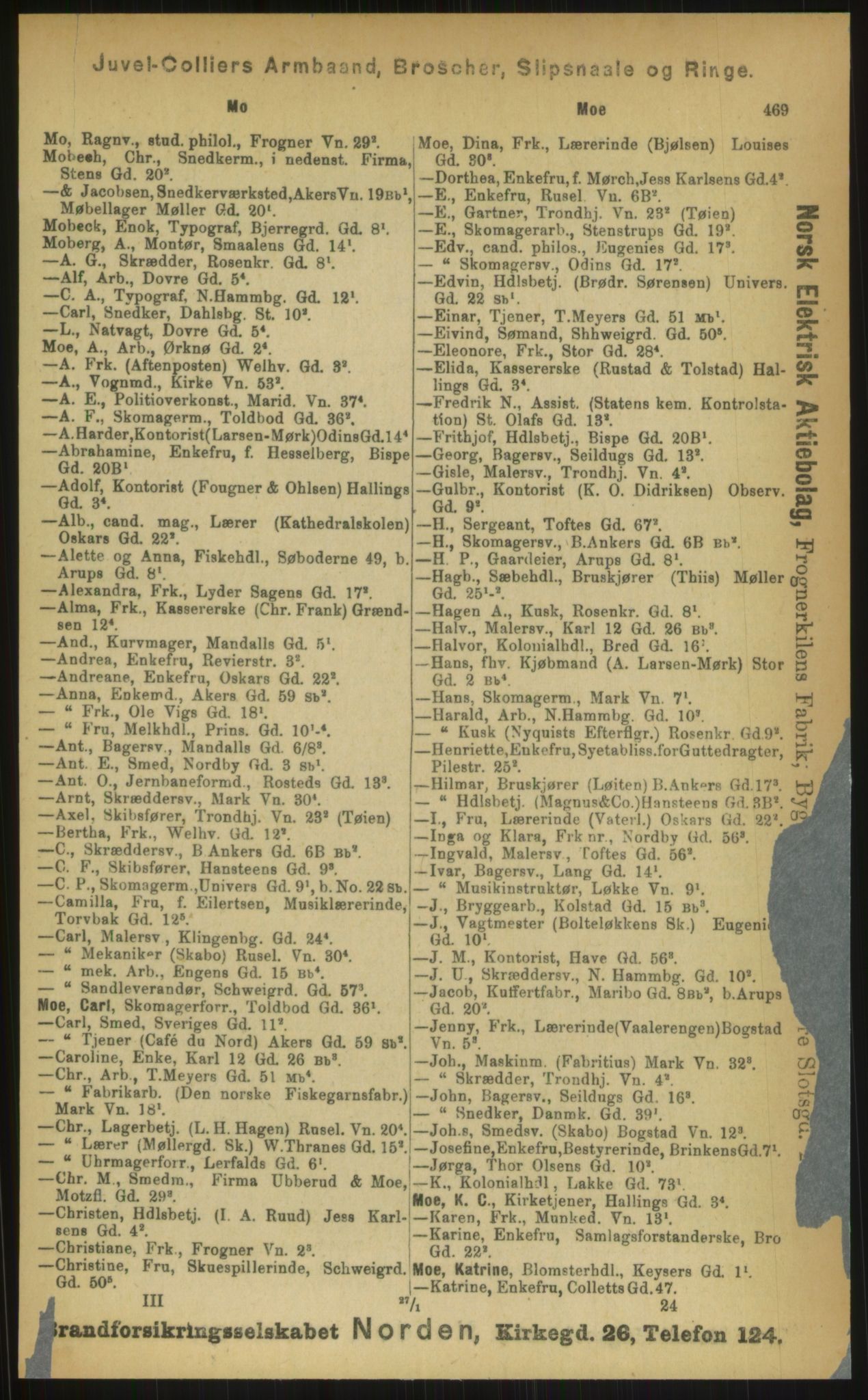 Kristiania/Oslo adressebok, PUBL/-, 1899, s. 469