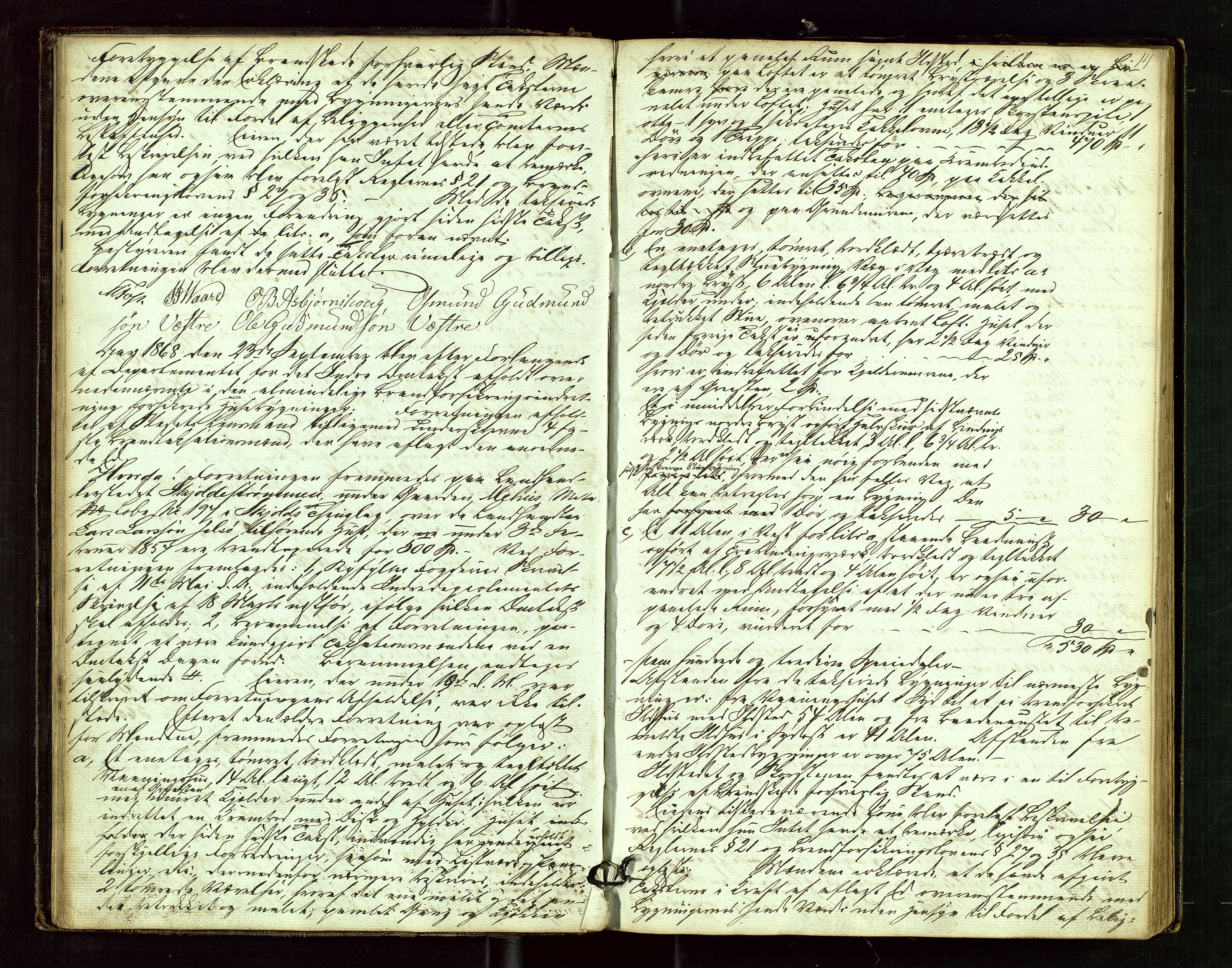 Skjold lensmannskontor, AV/SAST-A-100182/Goa/L0001: "Brandtaxations-Protocol for Skjold Thinglaug i Ryfylke", 1853-1890, s. 13b-14a