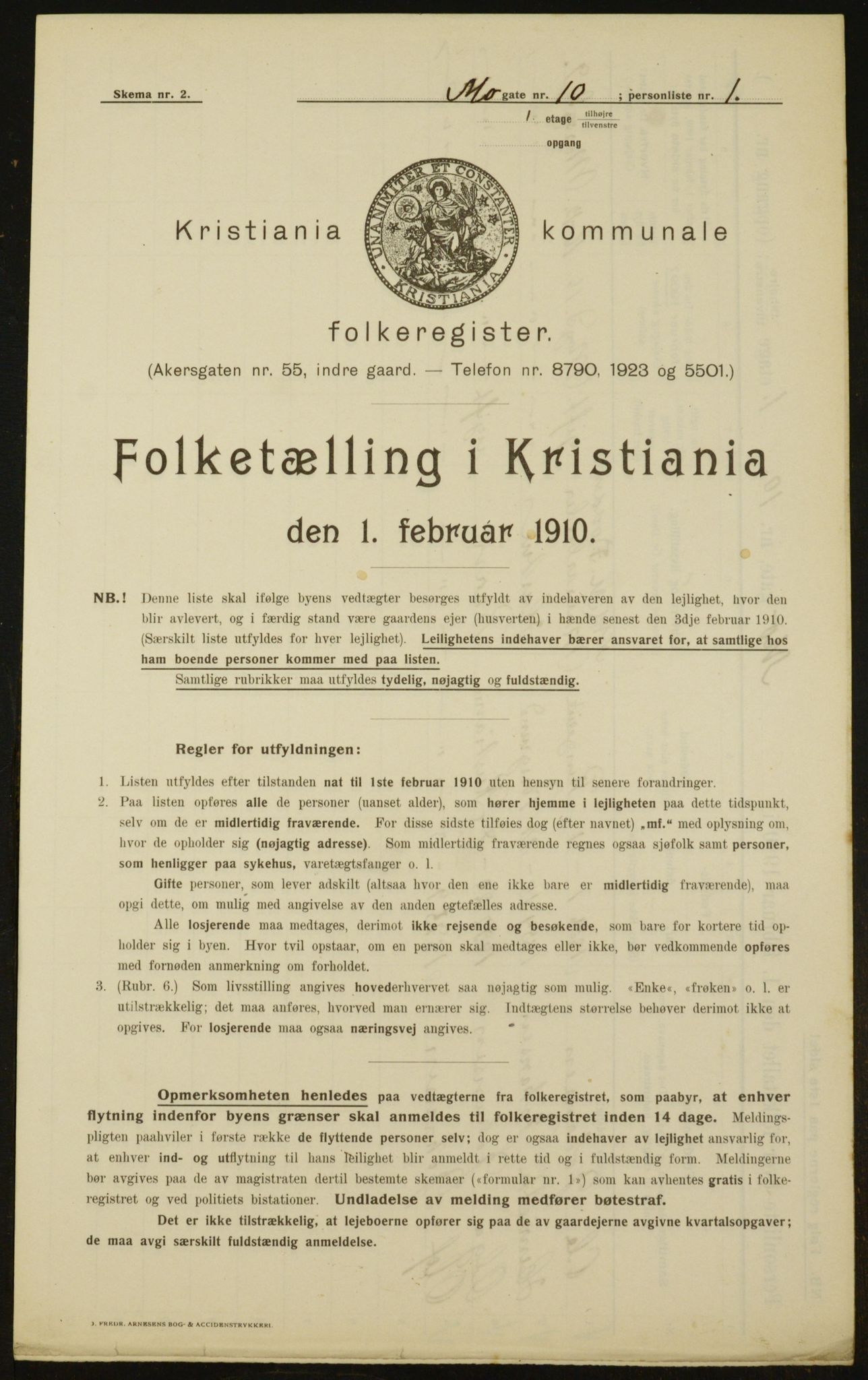 OBA, Kommunal folketelling 1.2.1910 for Kristiania, 1910, s. 63291