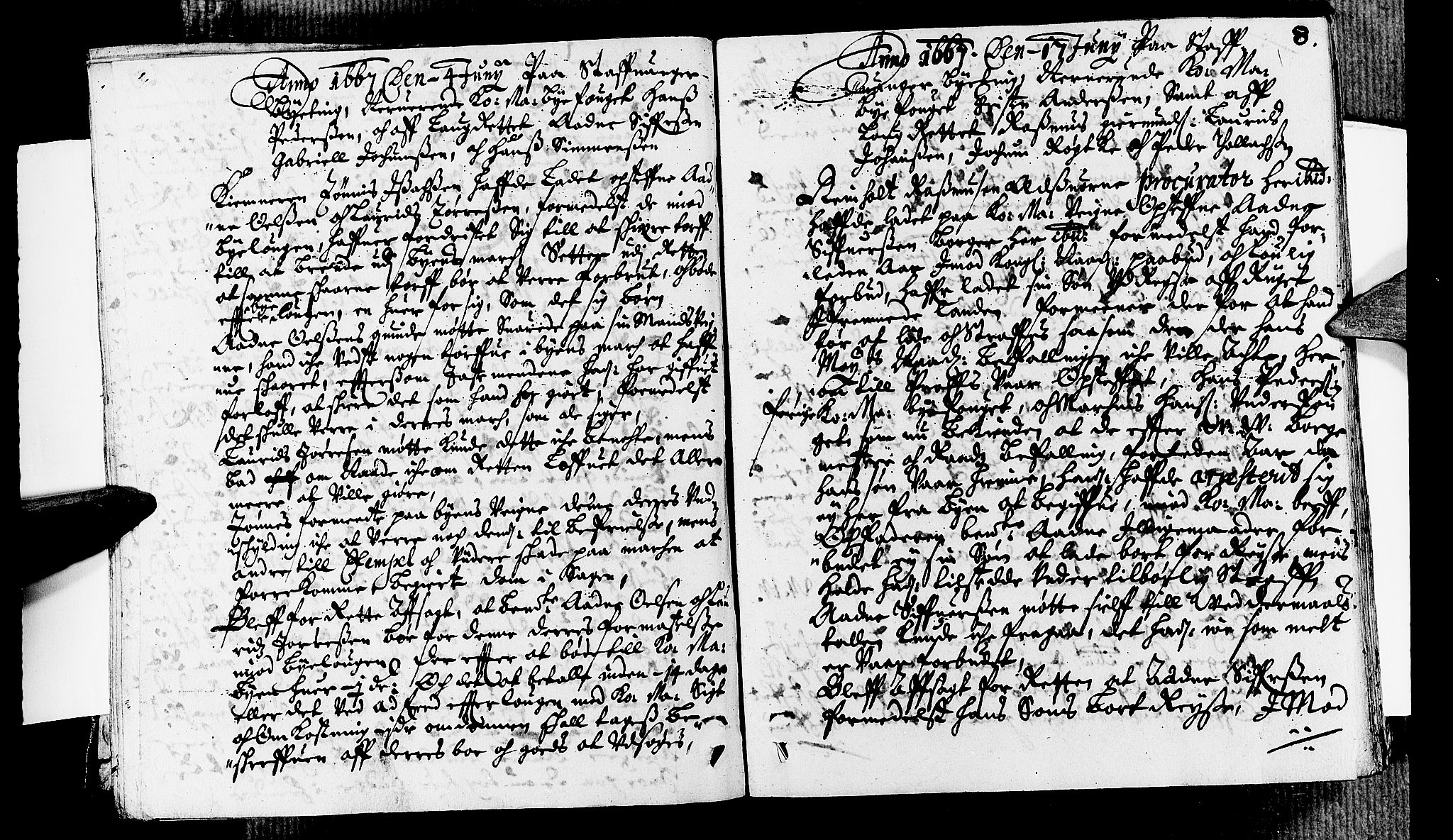 Stavanger byfogd, AV/SAST-A-101408/001/3/30/30BA/L0019: Bytingprotkoll, 1667, s. 7b-8a