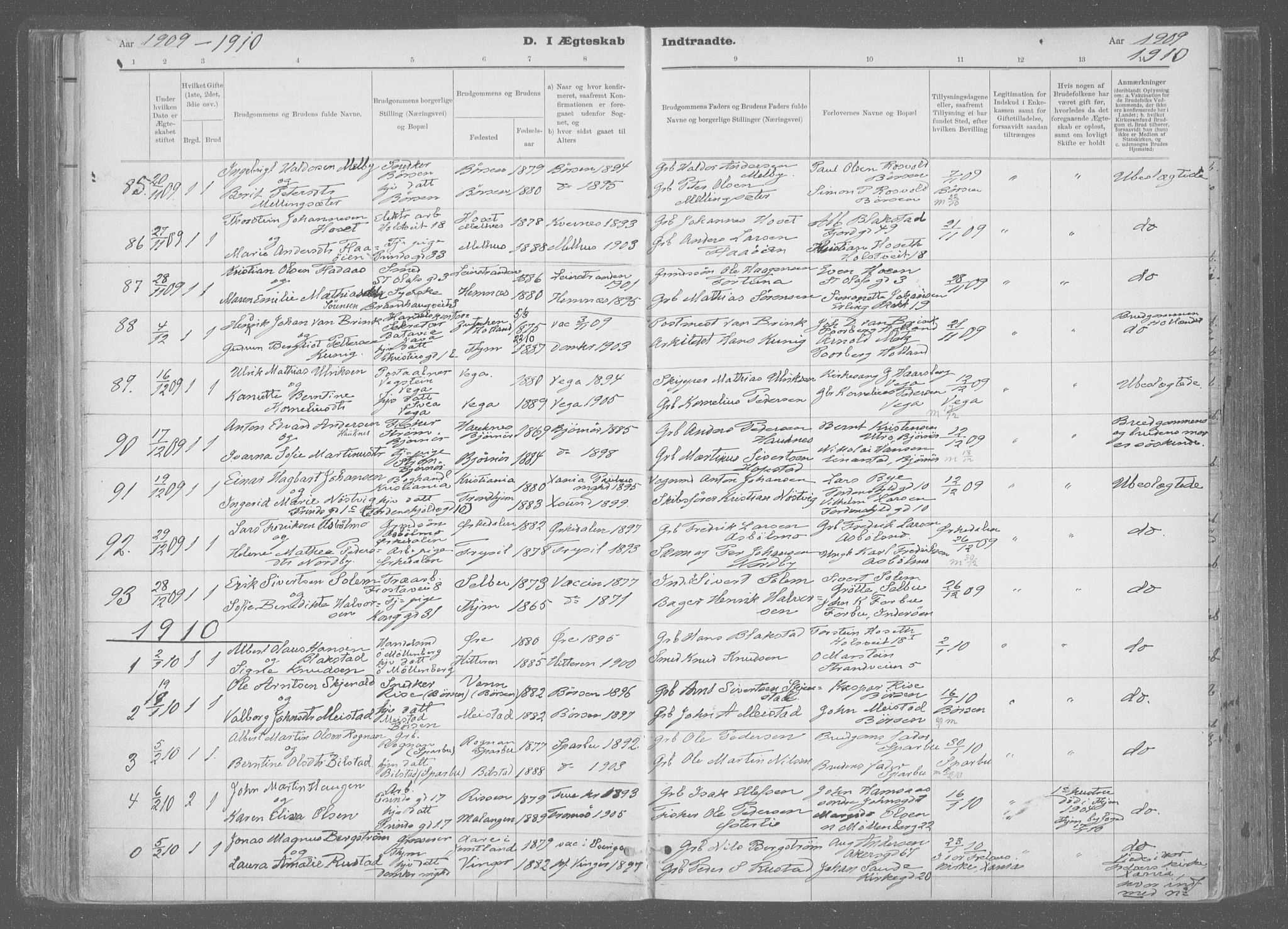 Ministerialprotokoller, klokkerbøker og fødselsregistre - Sør-Trøndelag, AV/SAT-A-1456/601/L0064: Ministerialbok nr. 601A31, 1891-1911