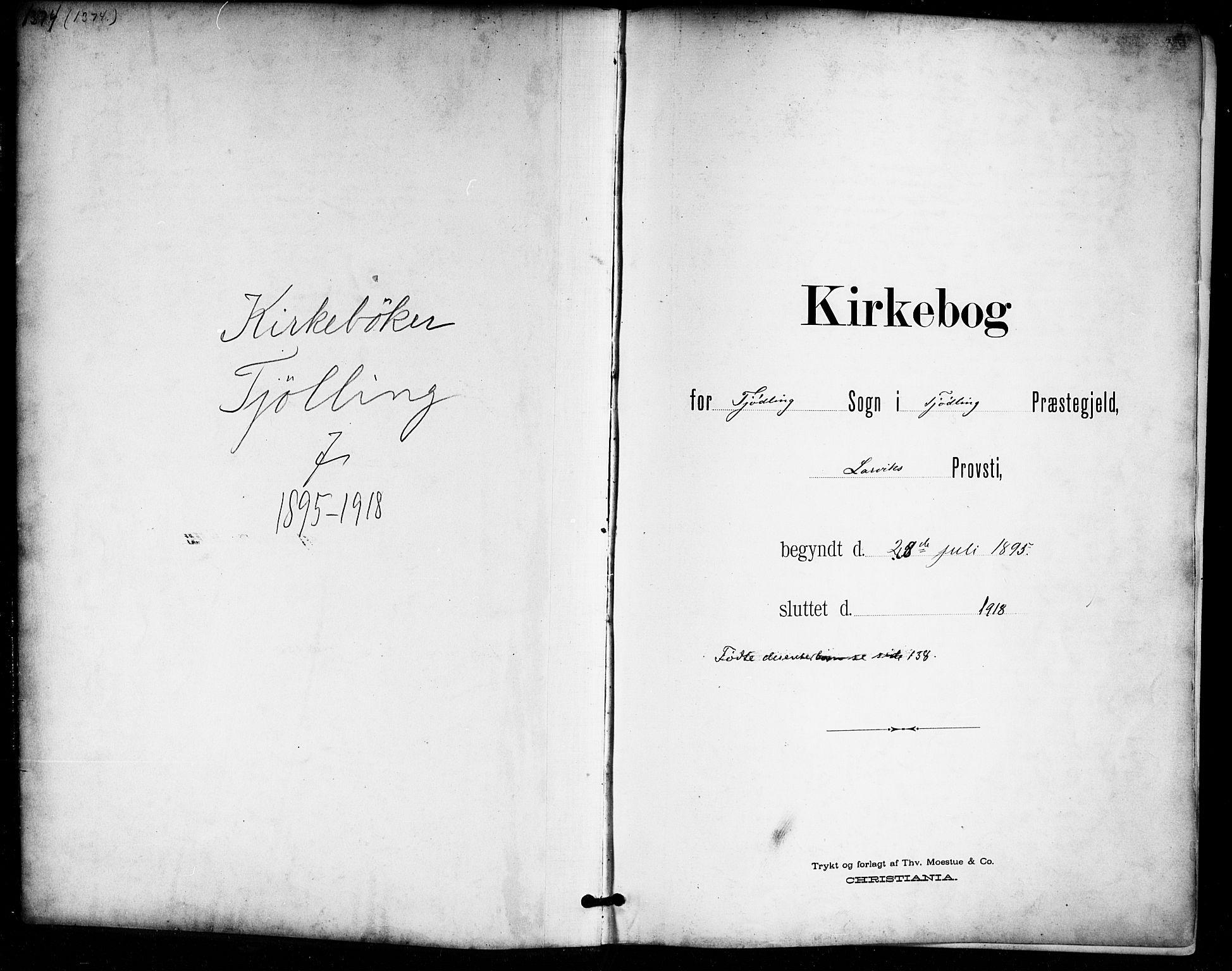 Tjølling kirkebøker, SAKO/A-60/G/Ga/L0002: Klokkerbok nr. 2, 1895-1918