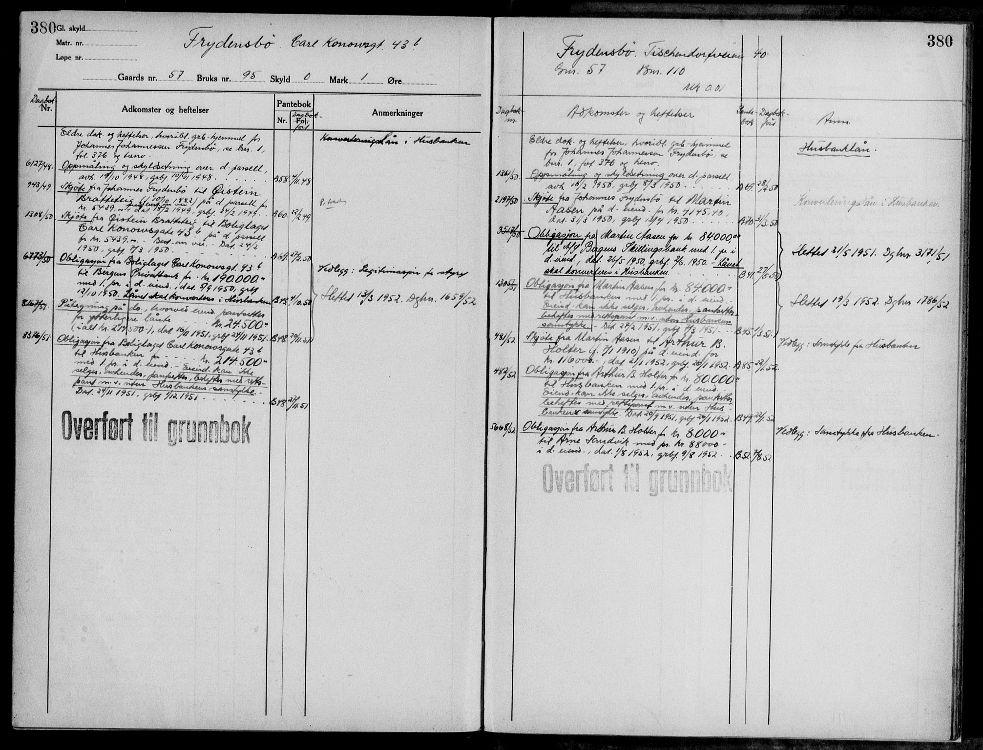 Midhordland sorenskriveri, AV/SAB-A-3001/1/G/Ga/Gab/L0117: Panteregister nr. II.A.b.117, s. 380