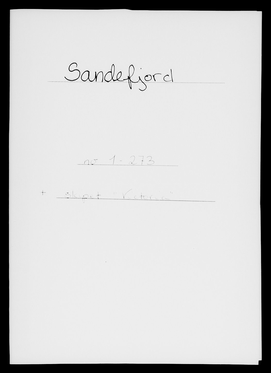 SAKO, Folketelling 1885 for 0706 Sandefjord kjøpstad, 1885