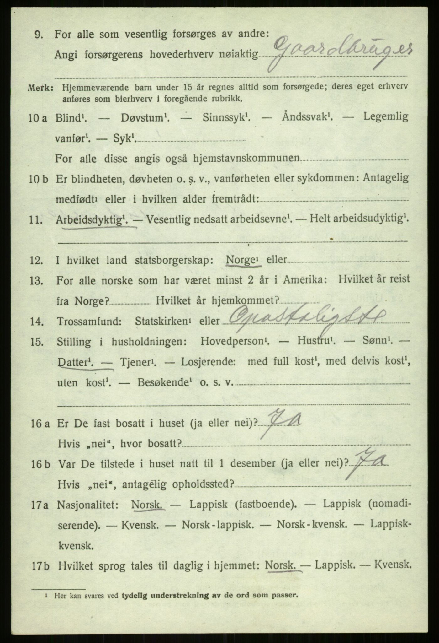 SATØ, Folketelling 1920 for 1933 Balsfjord herred, 1920, s. 3875