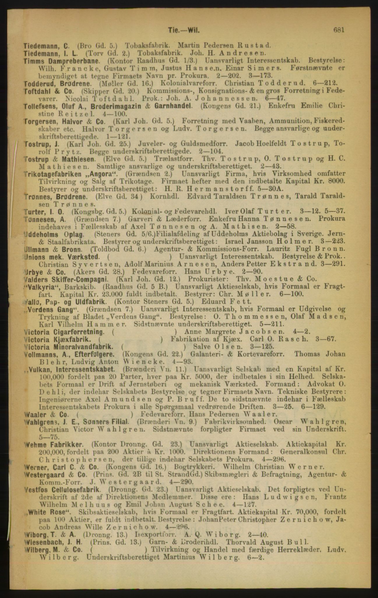 Kristiania/Oslo adressebok, PUBL/-, 1889, s. 681