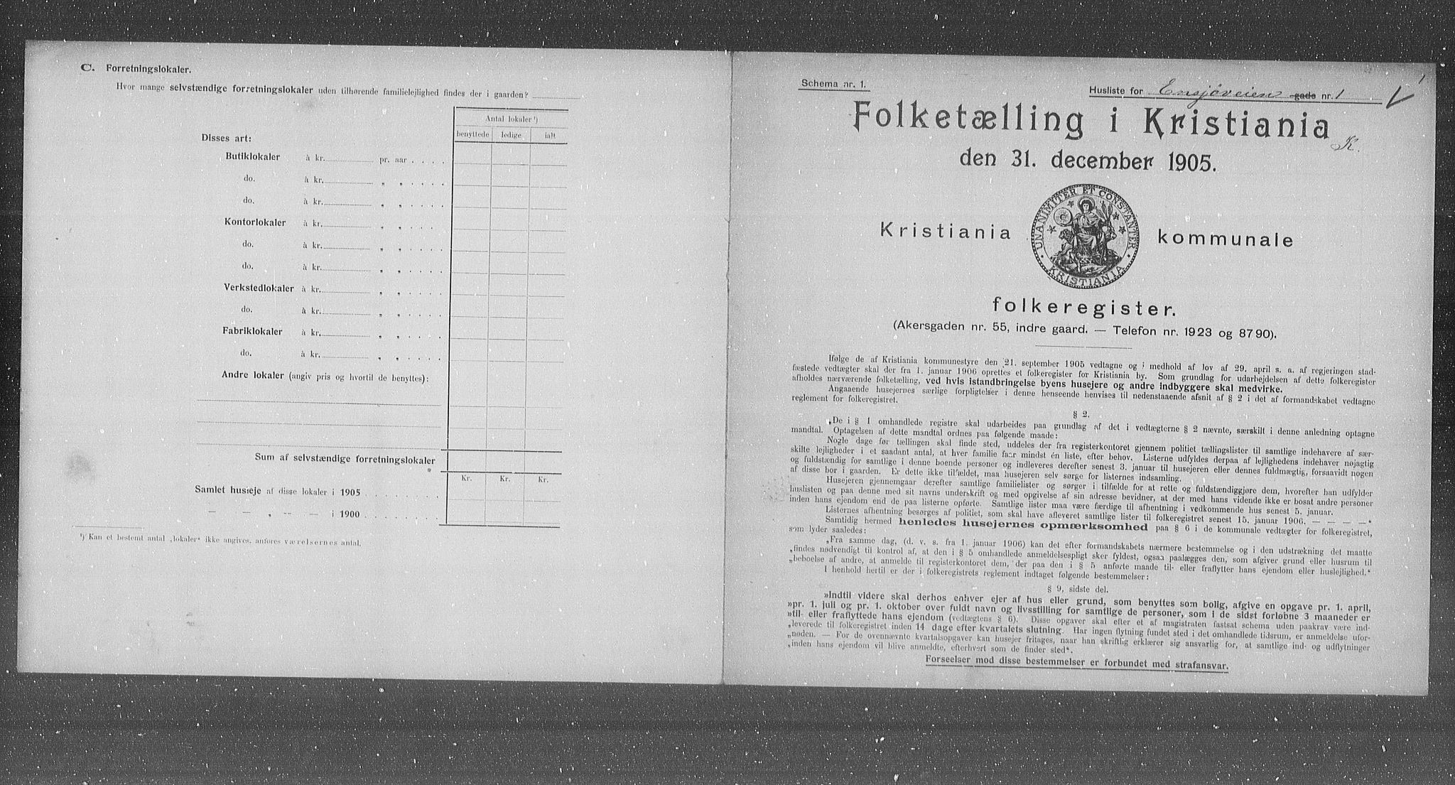 OBA, Kommunal folketelling 31.12.1905 for Kristiania kjøpstad, 1905, s. 11095