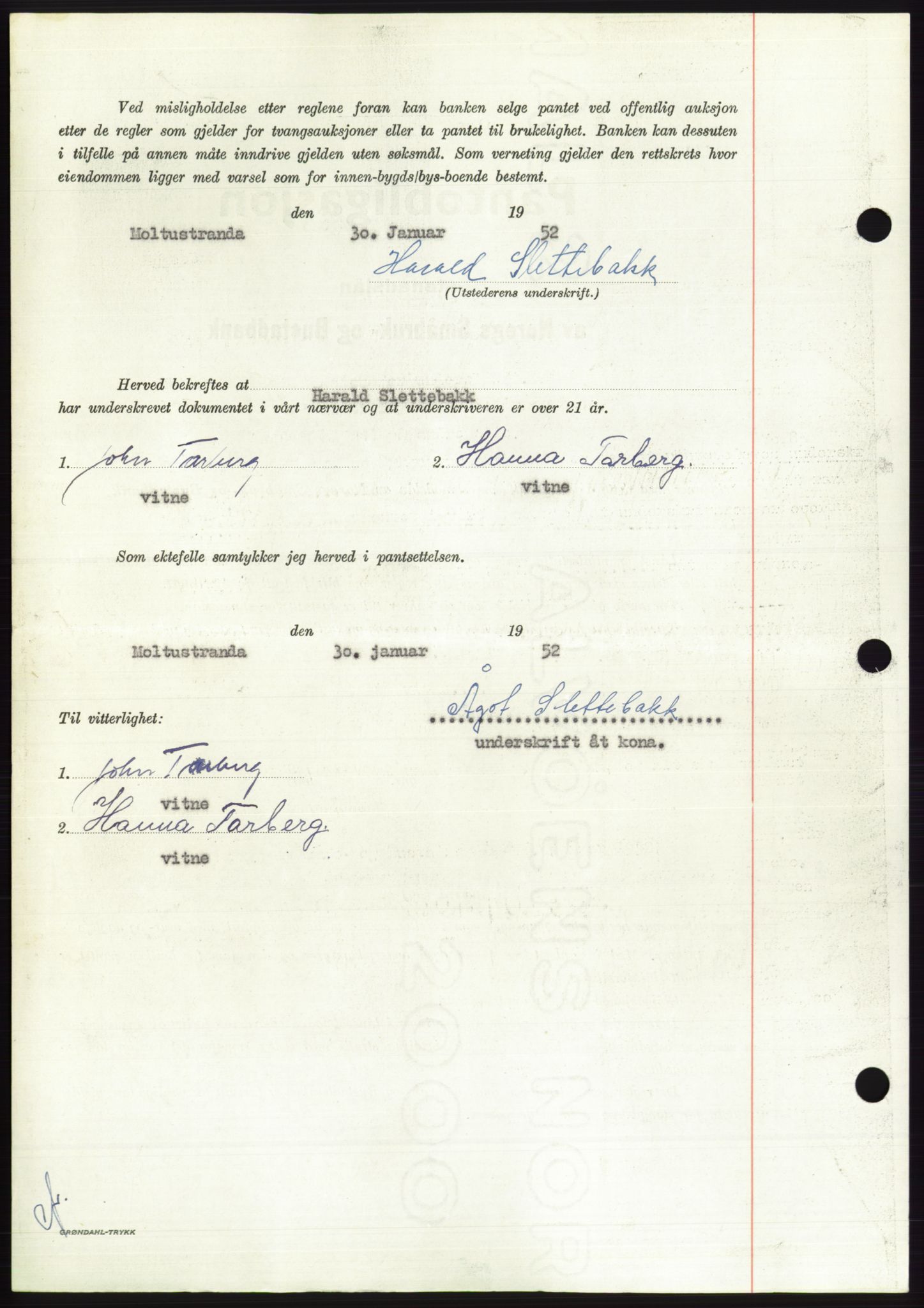 Søre Sunnmøre sorenskriveri, AV/SAT-A-4122/1/2/2C/L0121: Pantebok nr. 9B, 1951-1952, Dagboknr: 409/1952