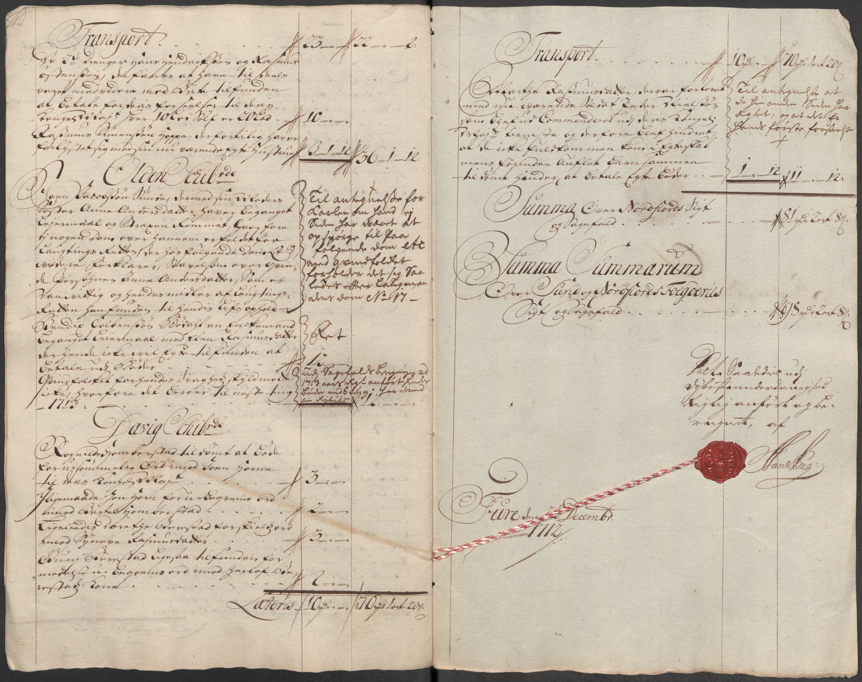 Rentekammeret inntil 1814, Reviderte regnskaper, Fogderegnskap, RA/EA-4092/R53/L3435: Fogderegnskap Sunn- og Nordfjord, 1712, s. 187