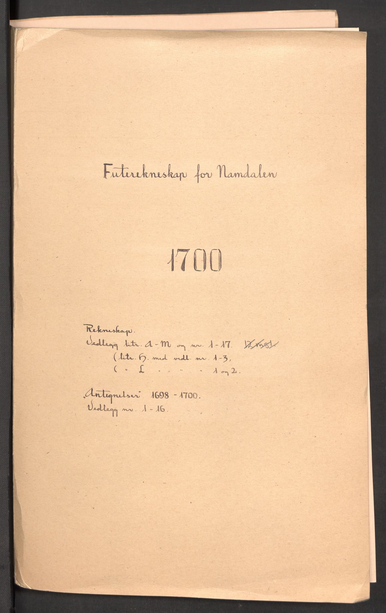 Rentekammeret inntil 1814, Reviderte regnskaper, Fogderegnskap, RA/EA-4092/R64/L4426: Fogderegnskap Namdal, 1699-1700, s. 211