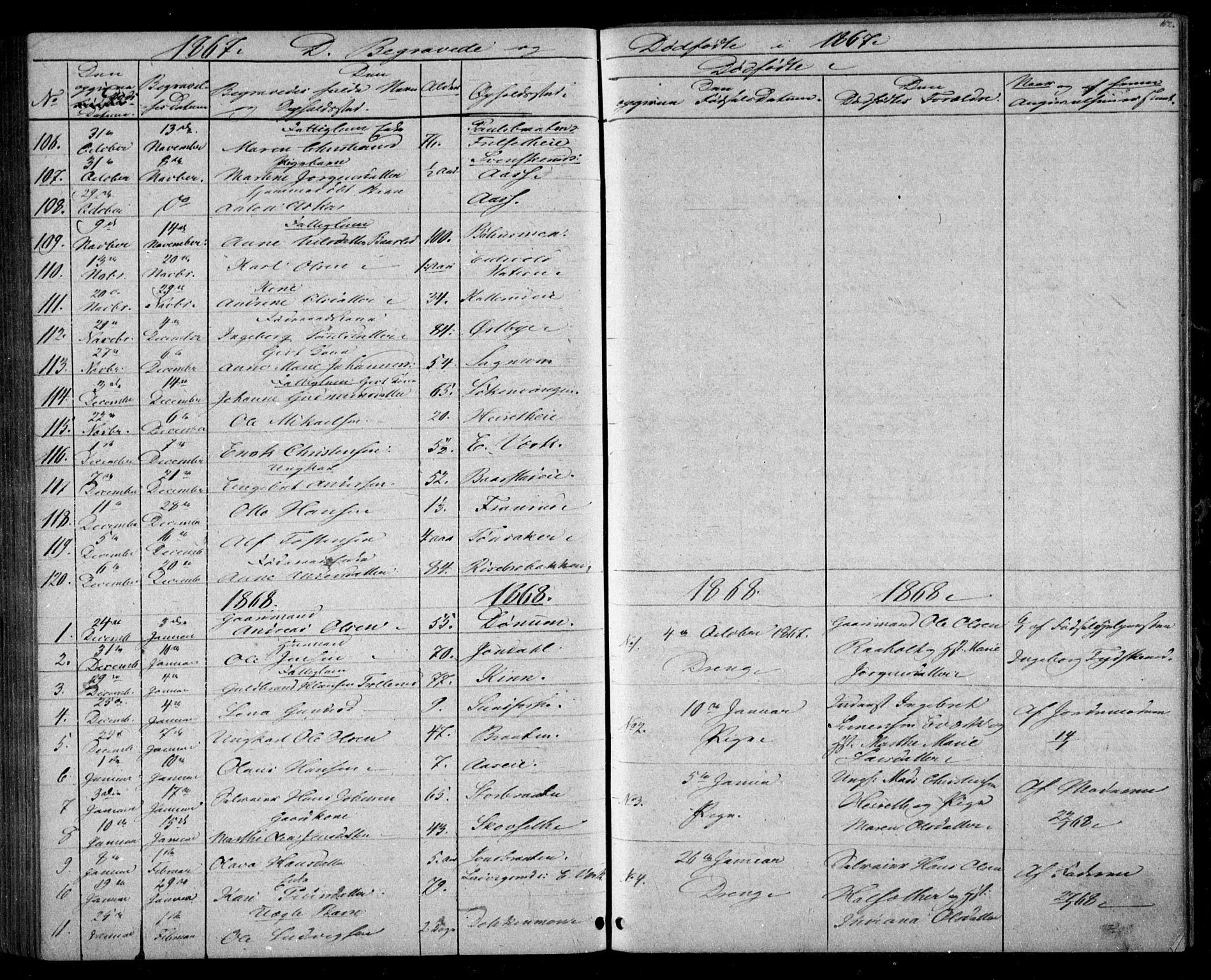 Eidsvoll prestekontor Kirkebøker, AV/SAO-A-10888/G/Ga/L0002: Klokkerbok nr. I 2, 1866-1871, s. 162