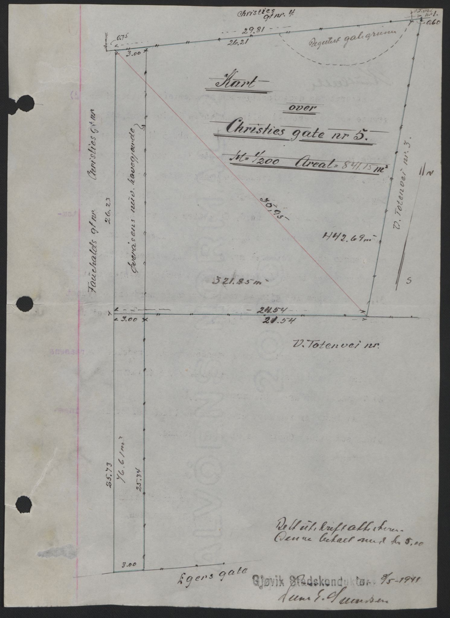 Toten tingrett, SAH/TING-006/H/Hb/Hbc/L0008: Pantebok nr. Hbc-08, 1941-1941, Dagboknr: 1297/1941