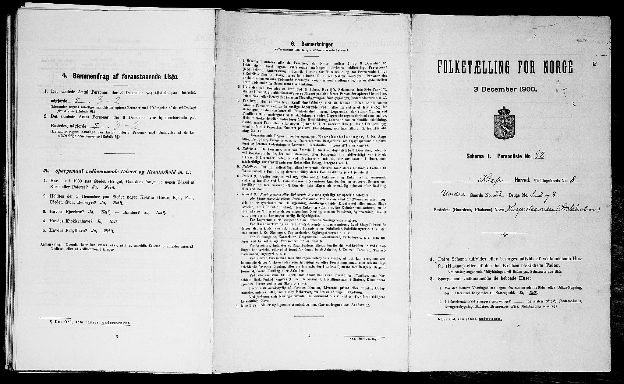 SAST, Folketelling 1900 for 1120 Klepp herred, 1900, s. 875