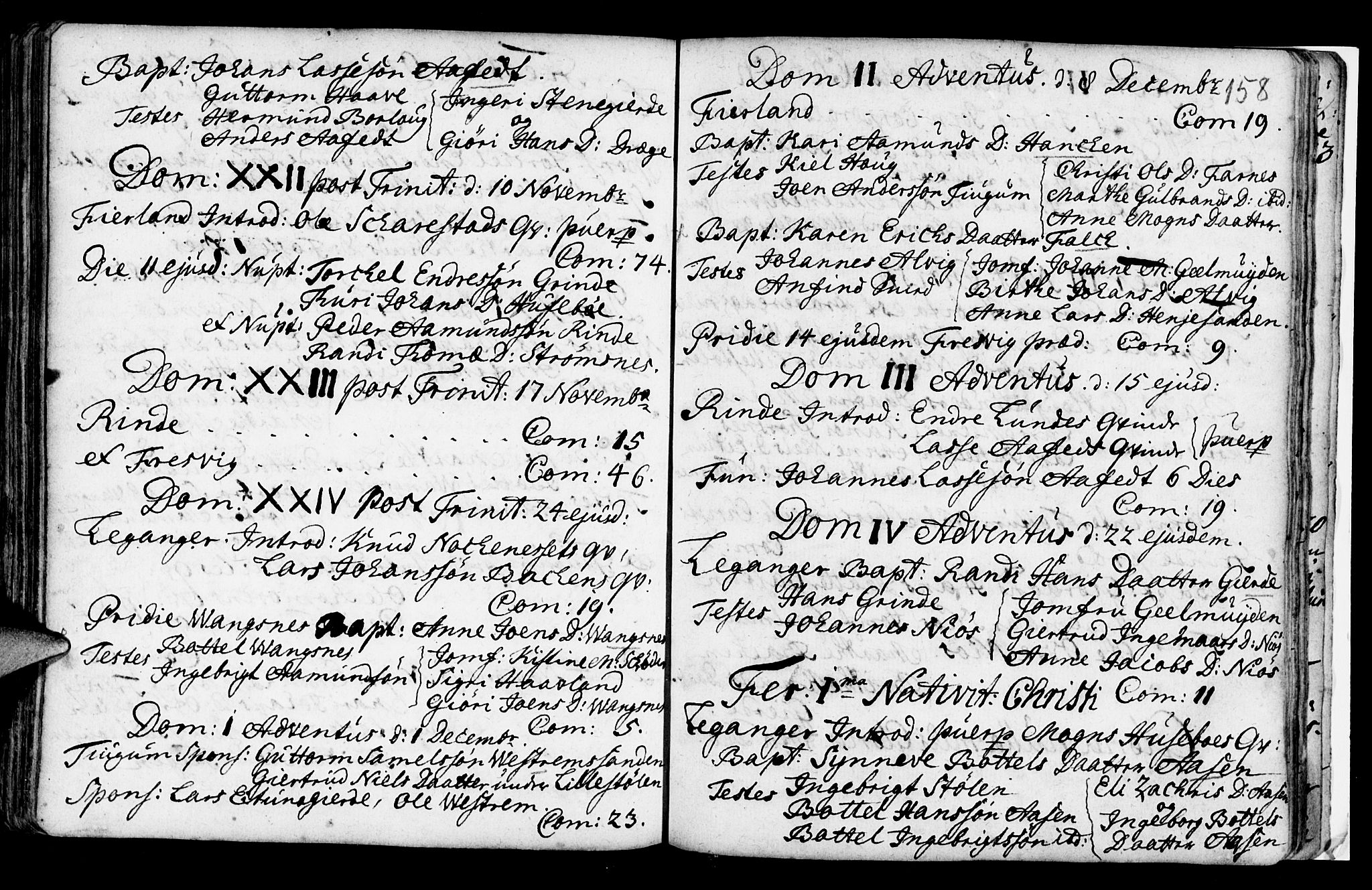 Leikanger sokneprestembete, SAB/A-81001: Ministerialbok nr. A 2, 1735-1756, s. 158