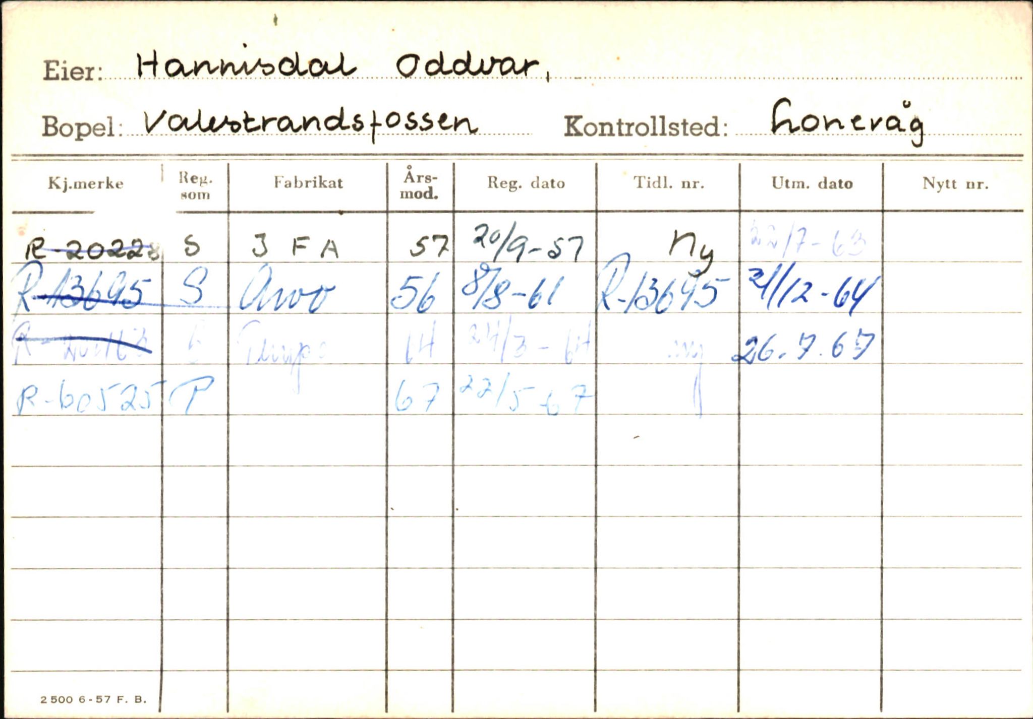 Statens vegvesen, Hordaland vegkontor, SAB/A-5201/2/Ha/L0018: R-eierkort H, 1920-1971, s. 846