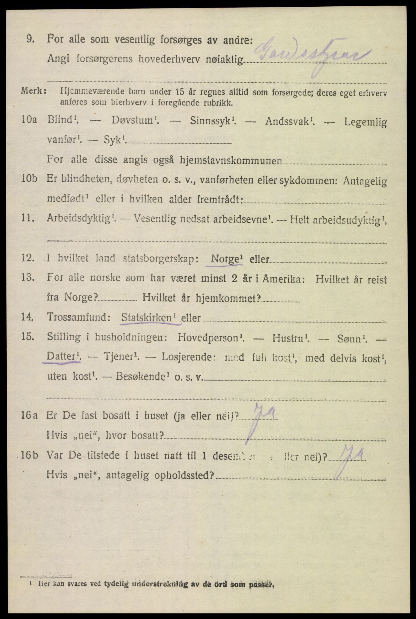SAK, Folketelling 1920 for 0936 Hornnes herred, 1920, s. 1128