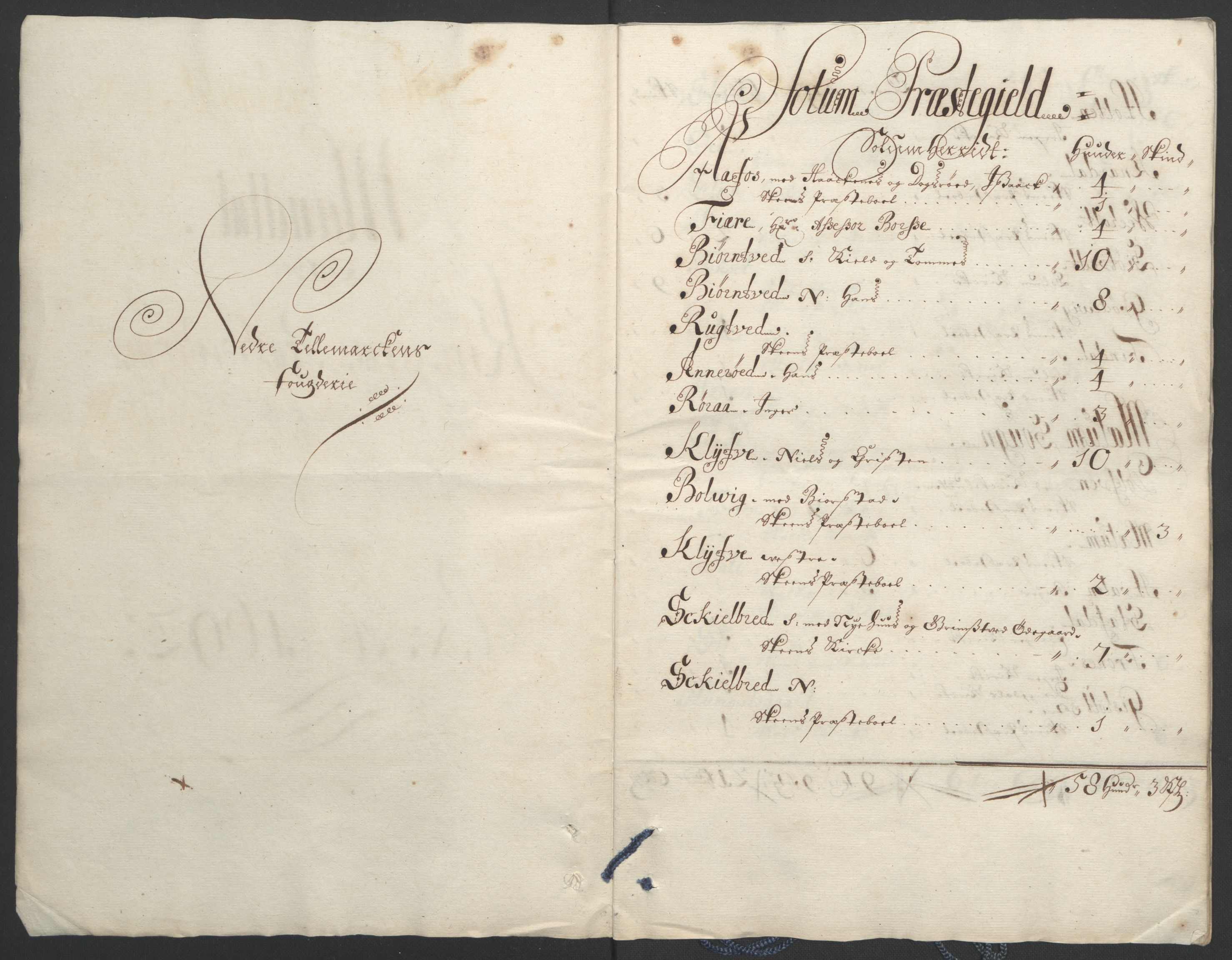Rentekammeret inntil 1814, Reviderte regnskaper, Fogderegnskap, RA/EA-4092/R35/L2091: Fogderegnskap Øvre og Nedre Telemark, 1690-1693, s. 179