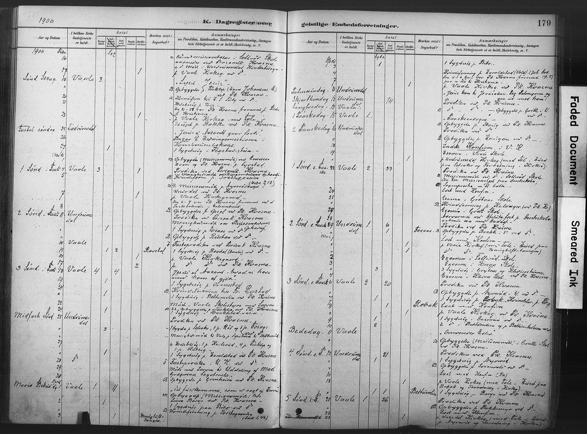 Våle kirkebøker, AV/SAKO-A-334/F/Fb/L0002: Ministerialbok nr. II 2, 1878-1907, s. 179
