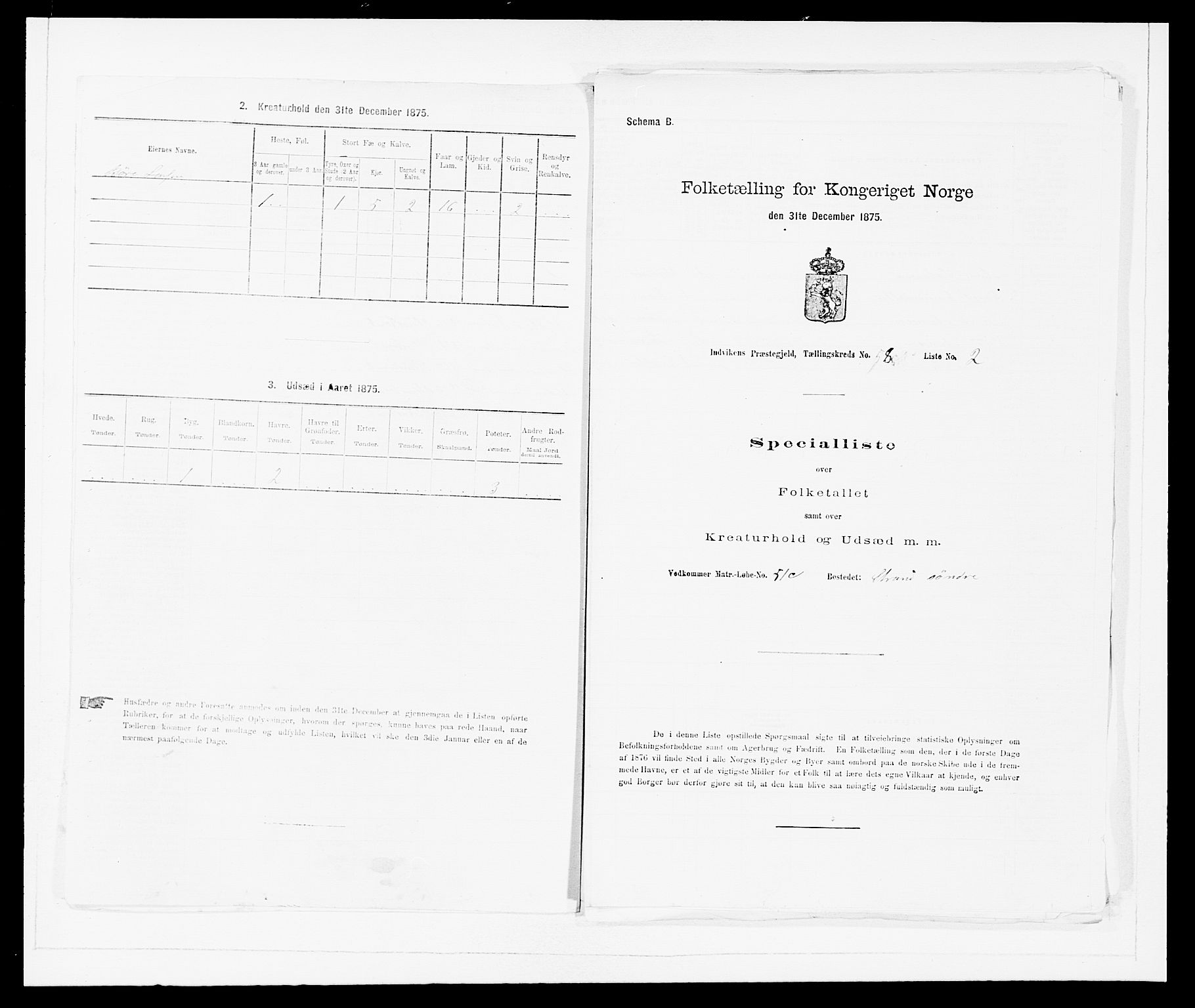 SAB, Folketelling 1875 for 1447P Innvik prestegjeld, 1875, s. 897