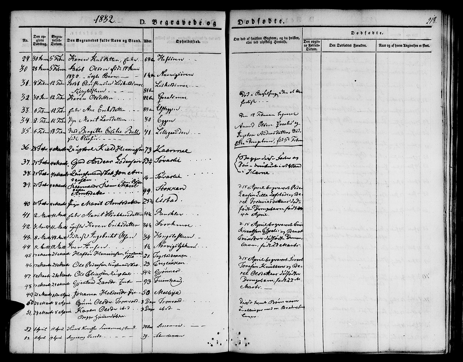 Ministerialprotokoller, klokkerbøker og fødselsregistre - Sør-Trøndelag, AV/SAT-A-1456/668/L0804: Ministerialbok nr. 668A04, 1826-1839, s. 218